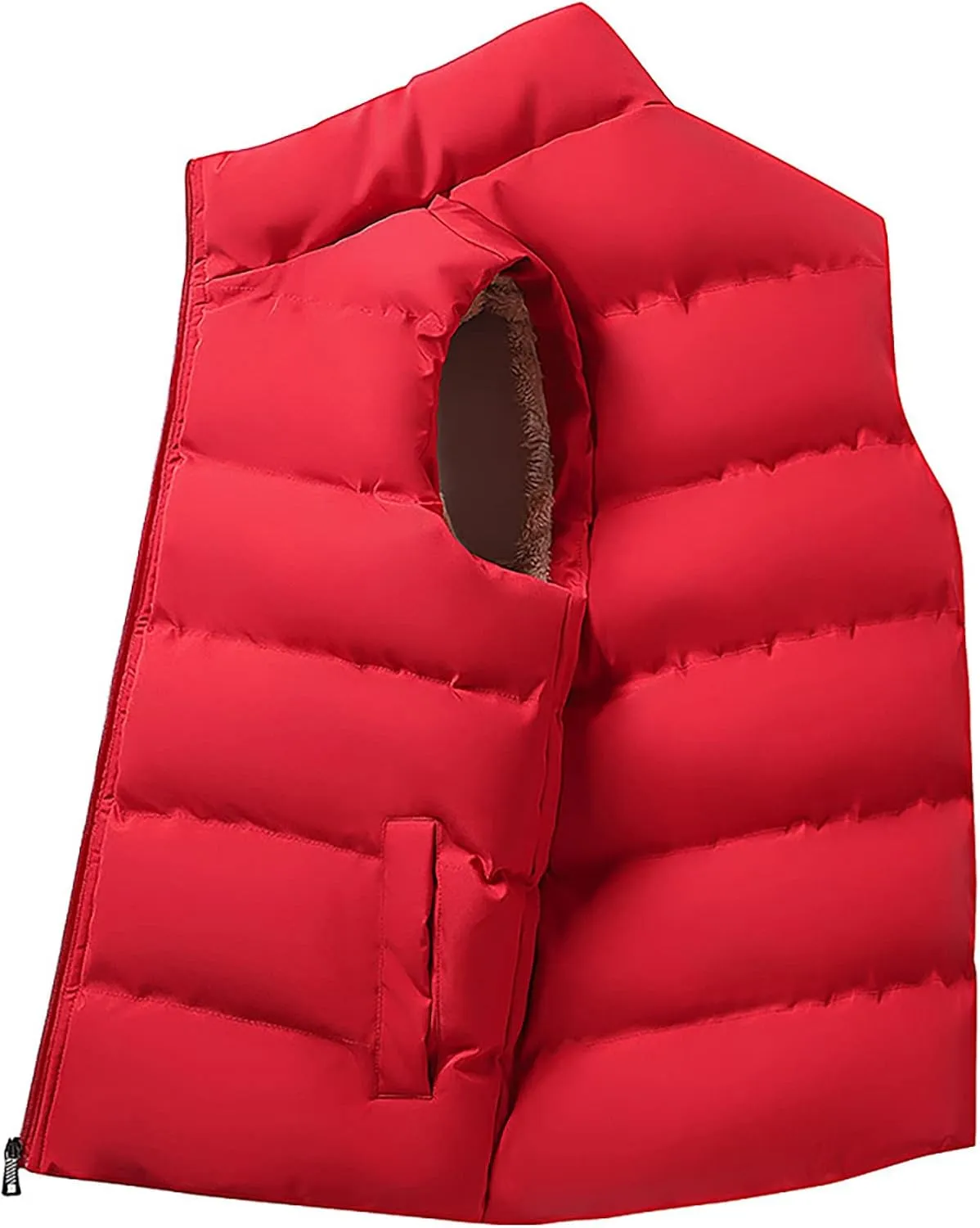 Jackets for Men Casual Winter Warm Zipper Sleeveless Vest Jacket Coat Outwear Tops Mens Fashion Jackets