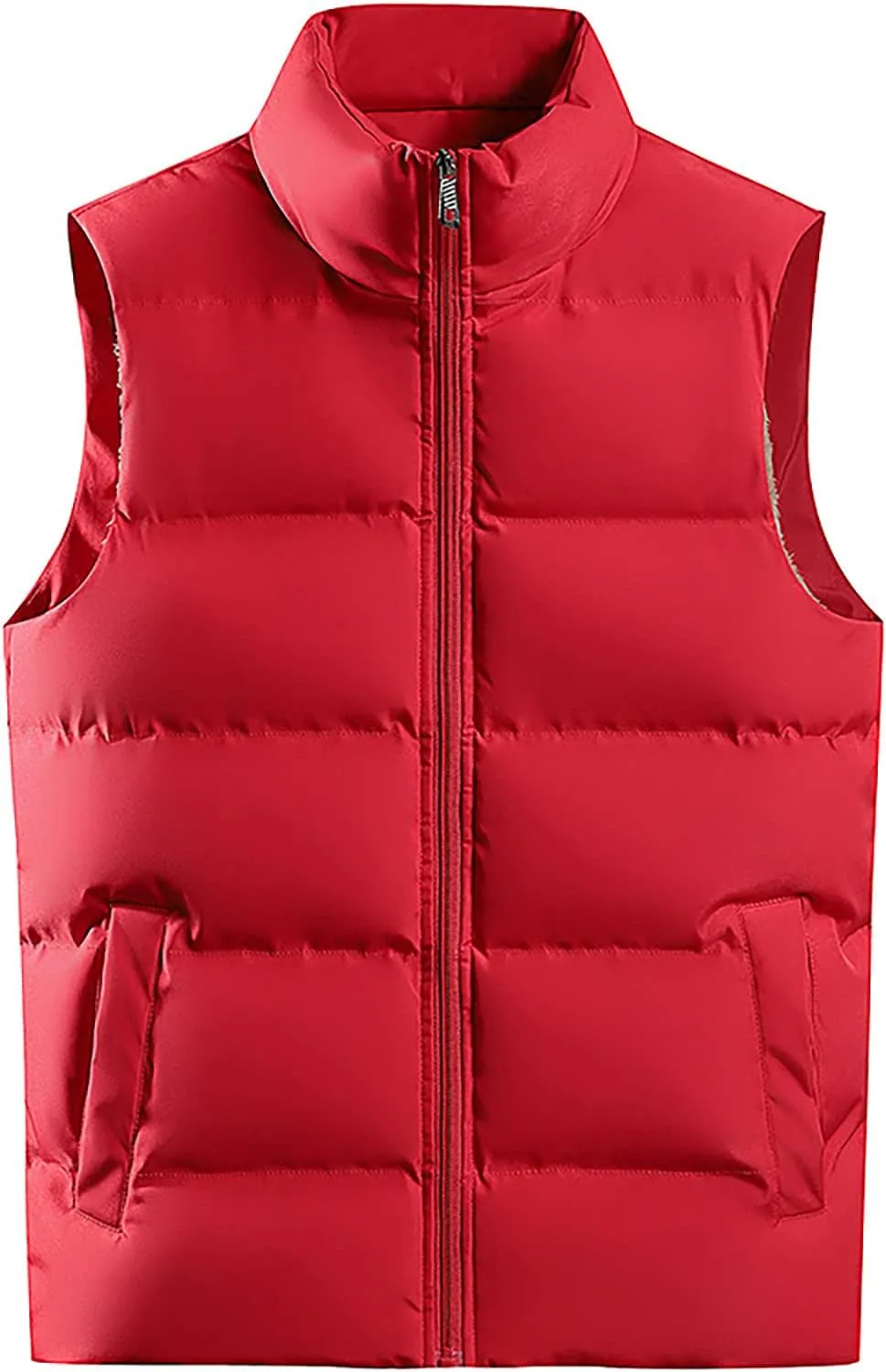 Jackets for Men Casual Winter Warm Zipper Sleeveless Vest Jacket Coat Outwear Tops Mens Fashion Jackets