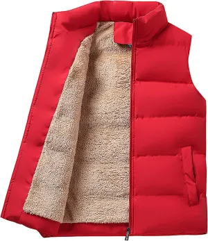 Jackets for Men Casual Winter Warm Zipper Sleeveless Vest Jacket Coat Outwear Tops Mens Fashion Jackets