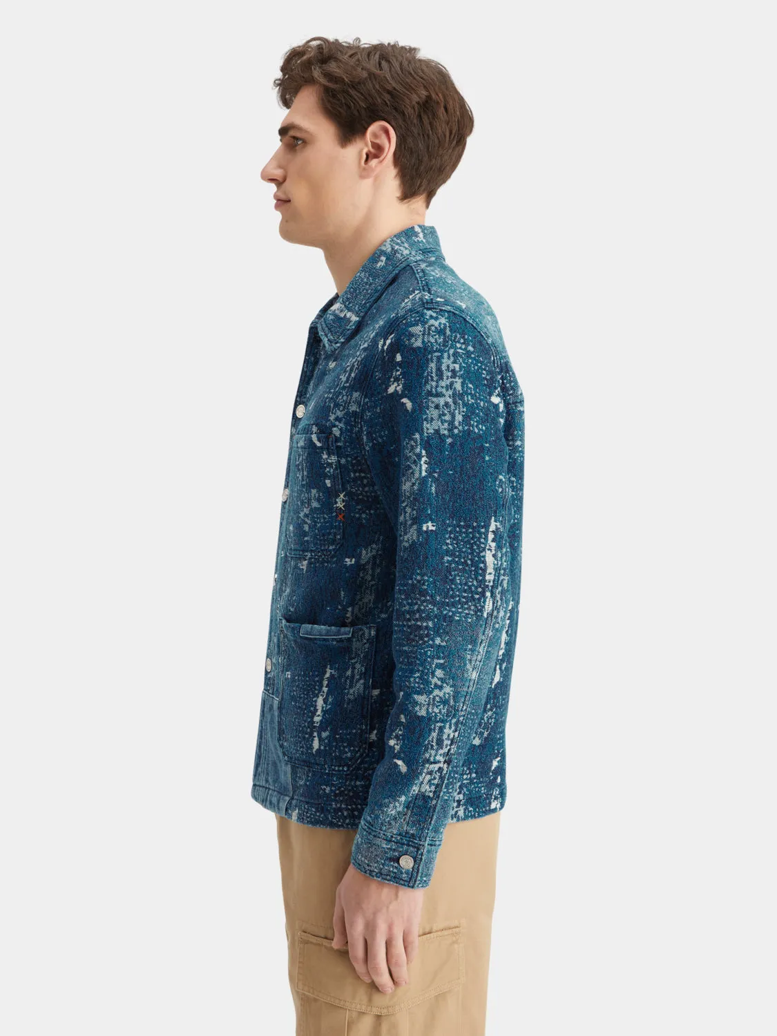 Jacquard denim workwear jacket