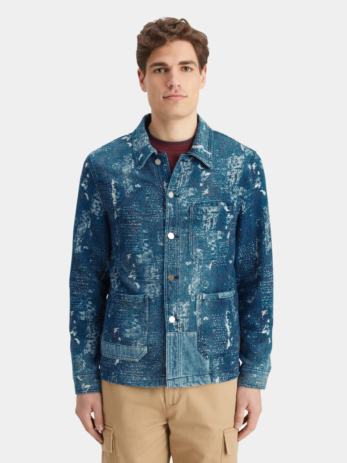 Jacquard denim workwear jacket