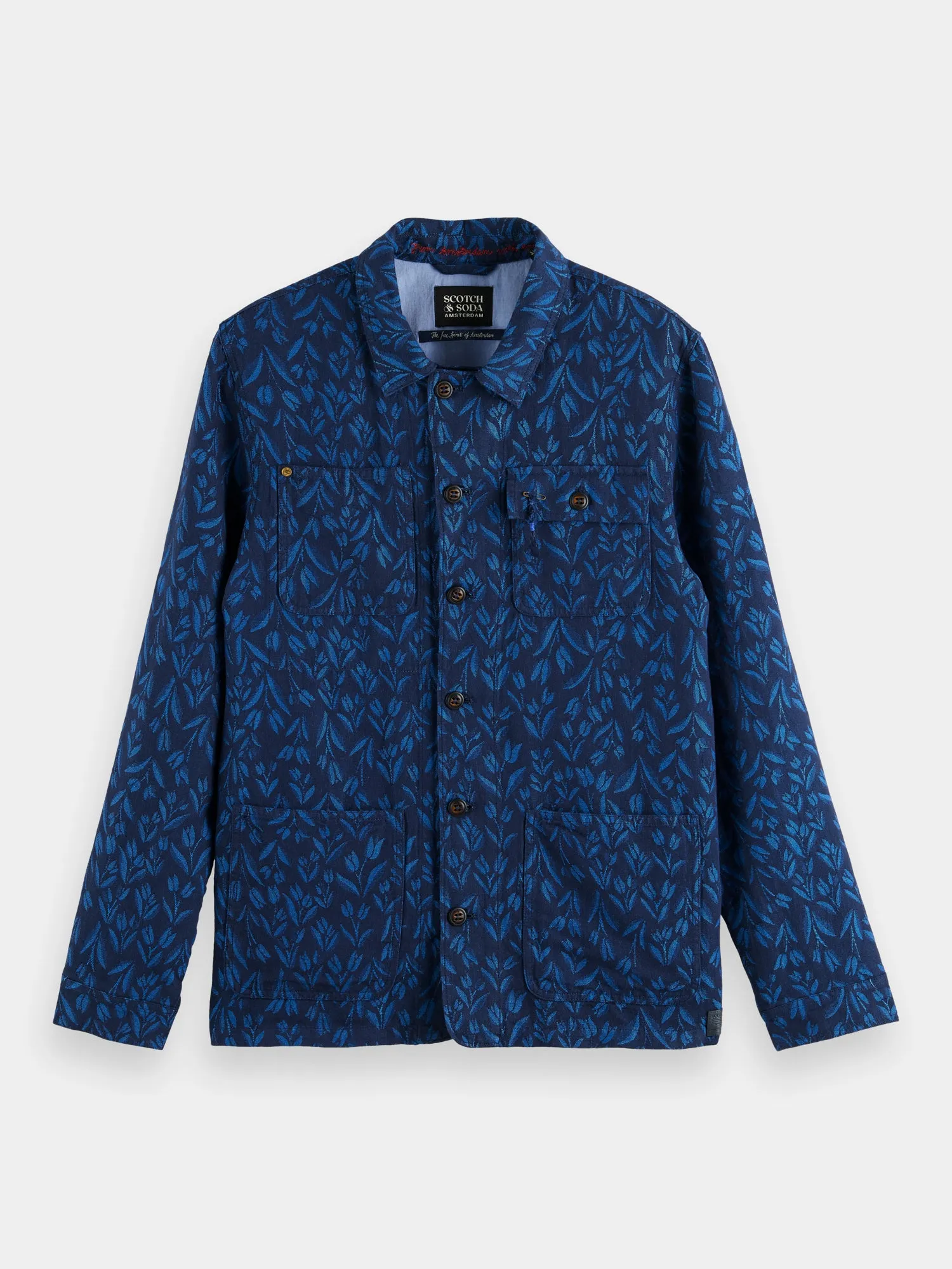 Jacquard linen blend Jacket