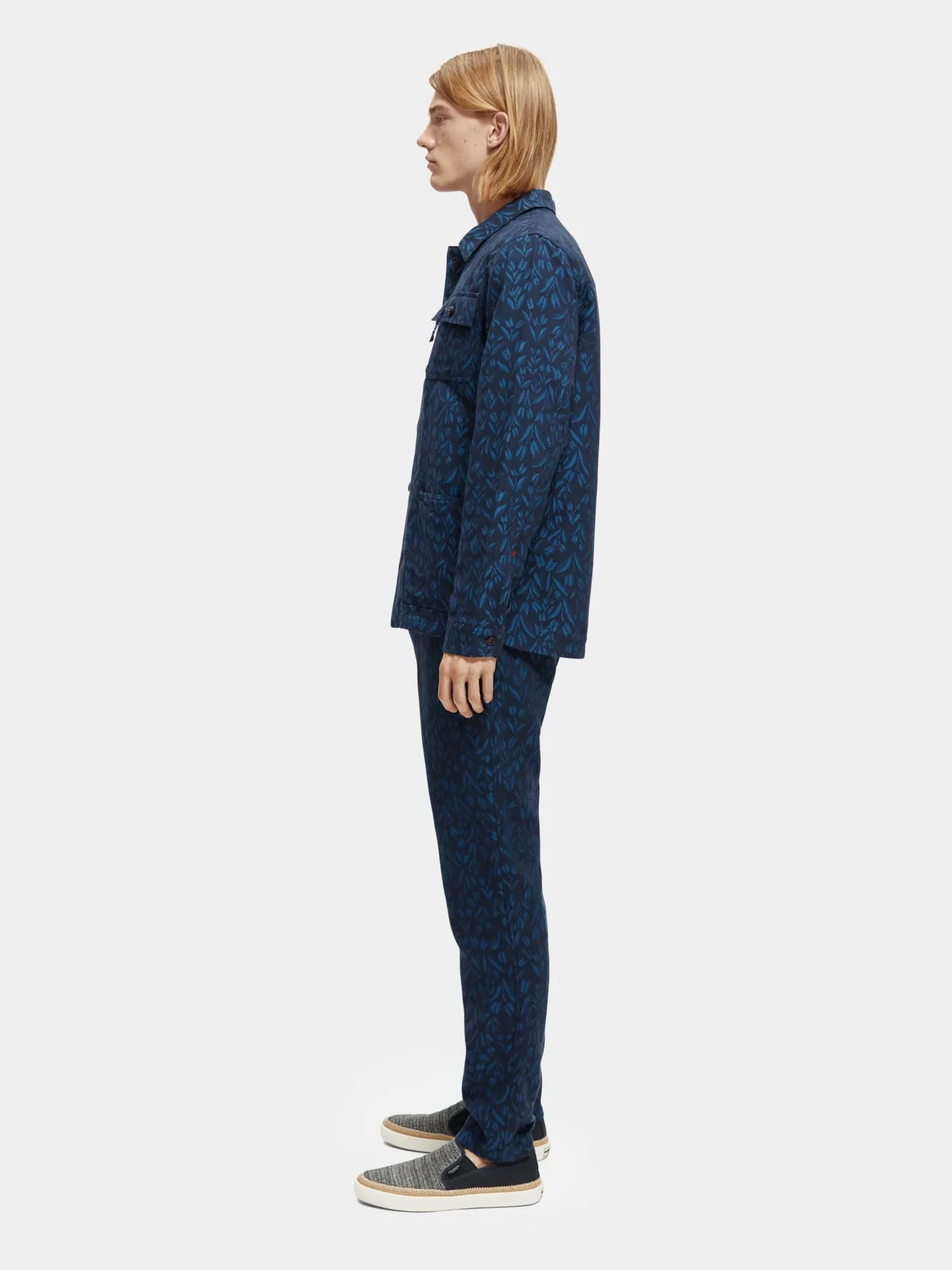 Jacquard linen blend Jacket