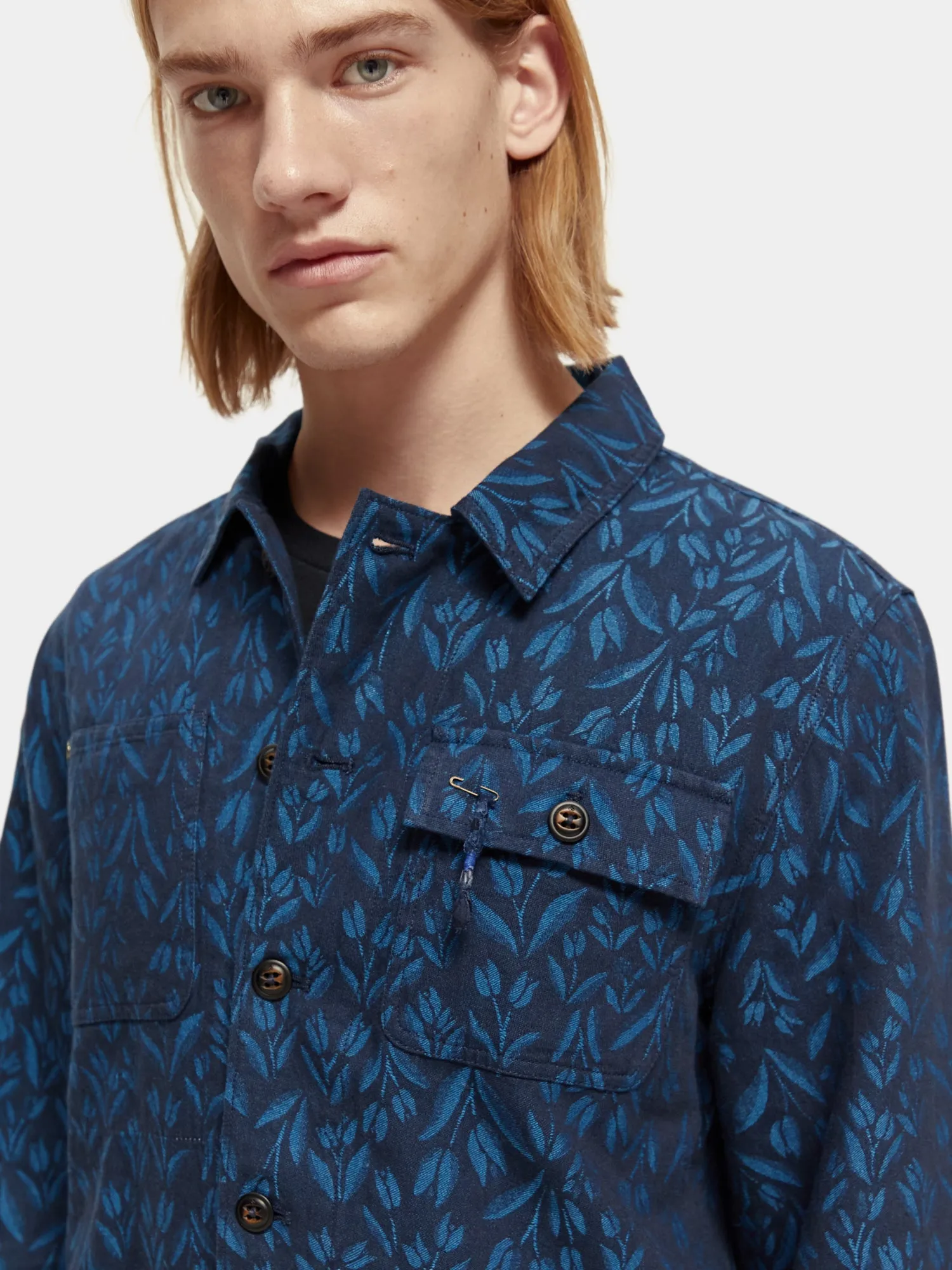 Jacquard linen blend Jacket