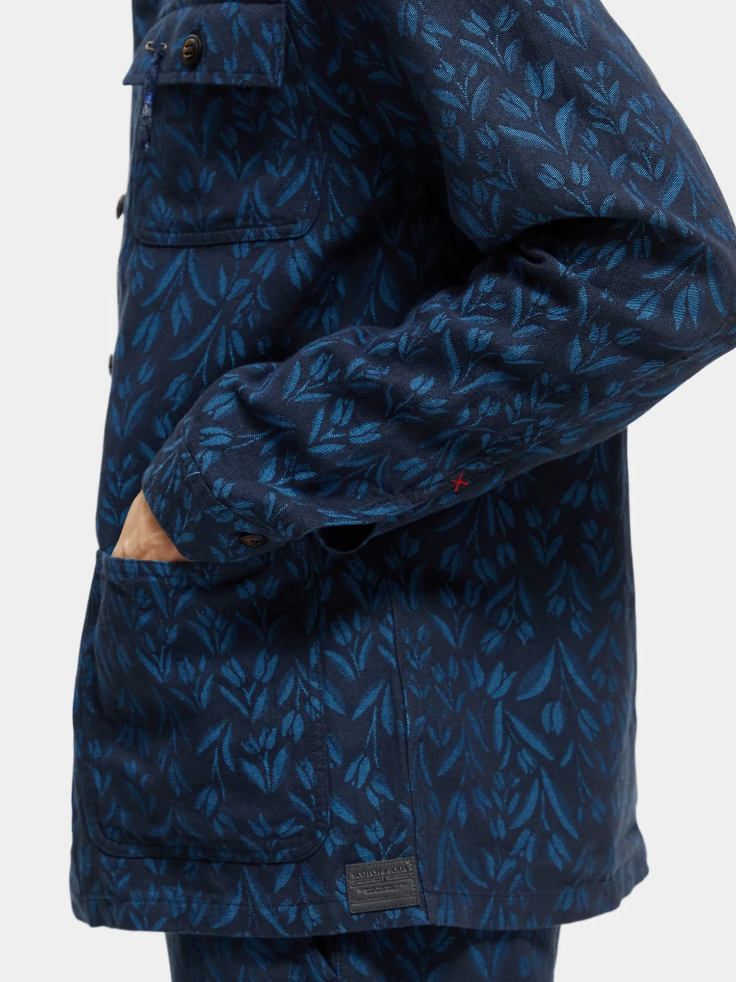 Jacquard linen blend Jacket