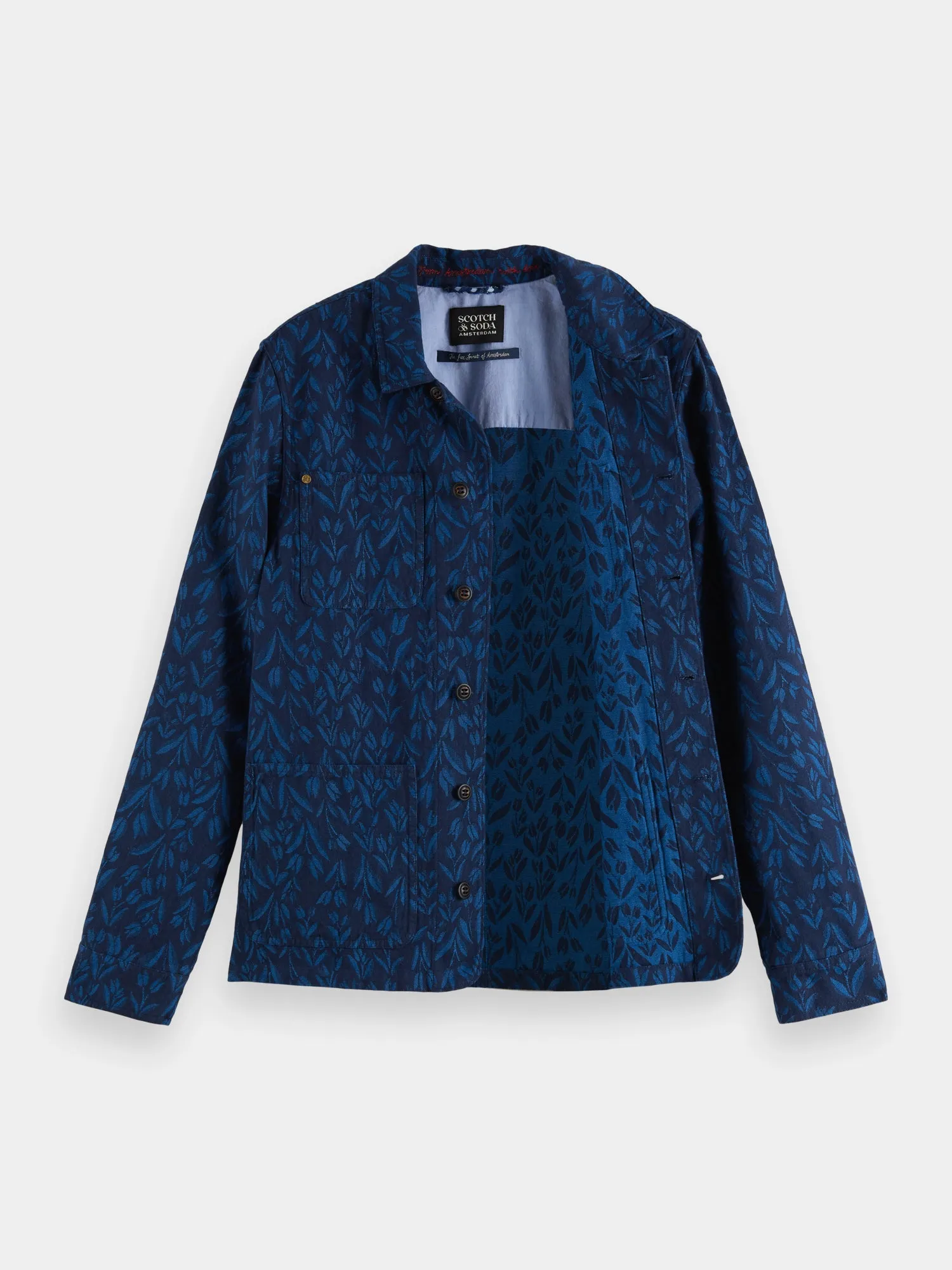 Jacquard linen blend Jacket