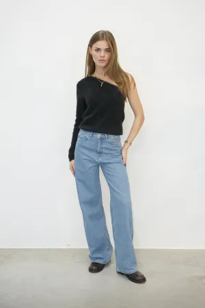 JANE PANT IN BLUE HEAVY STONE WASHED