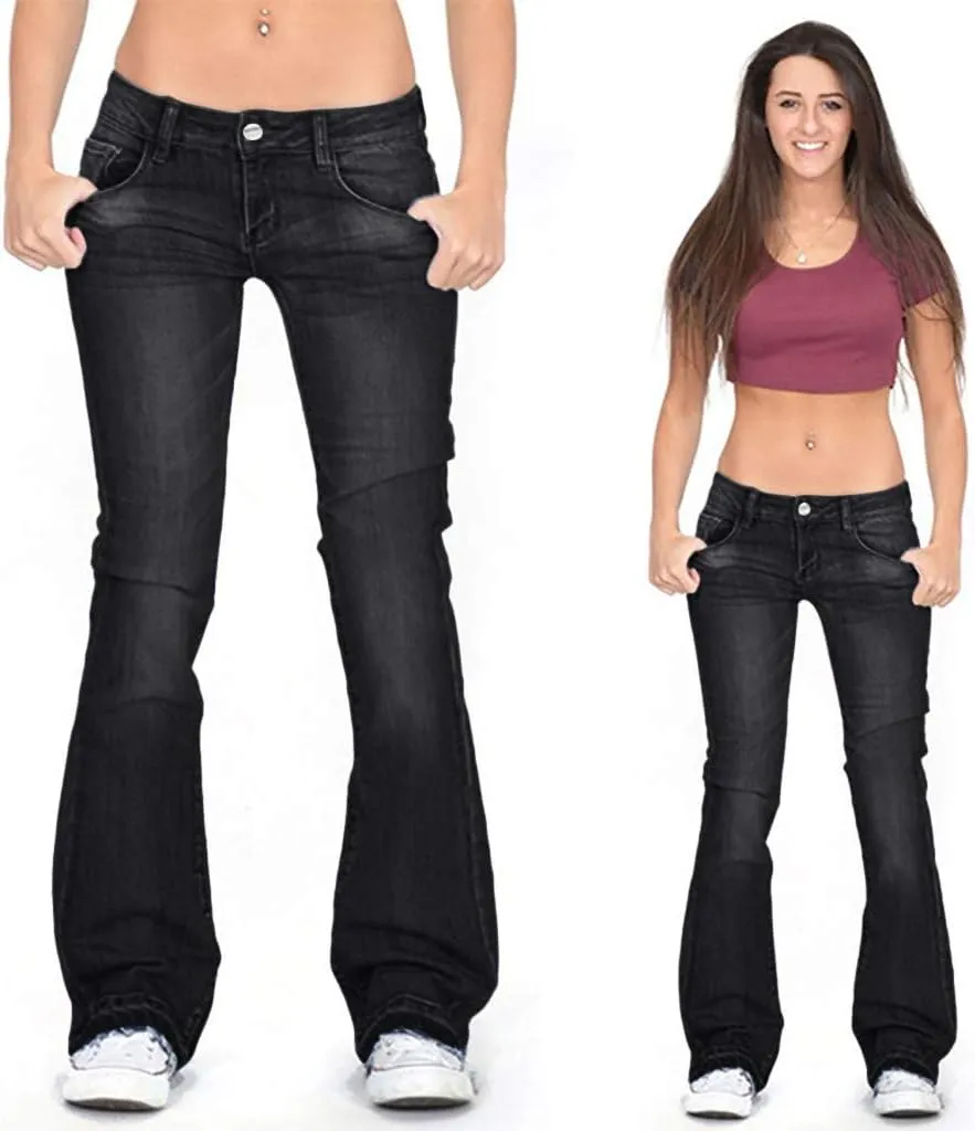 Jeans for Women Trendy Jeans Mid Womens Poket Lace Denim Casual Women's Jeans Jeans for Women Trendy Black Pants