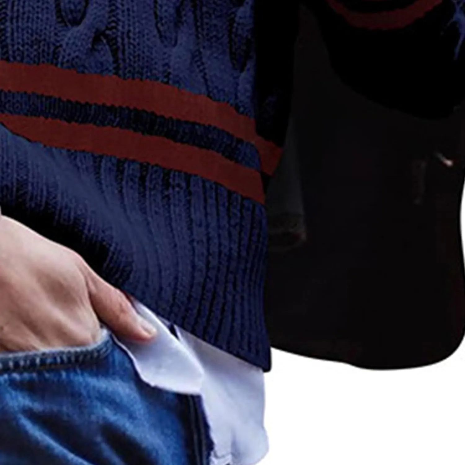 JEShifangjiusu Men'S Casual Slim Fit V-Neck Pullover Long Sleeve Knitted Pullover Sweaters Slim Fit Ribbed Knit Sweaters