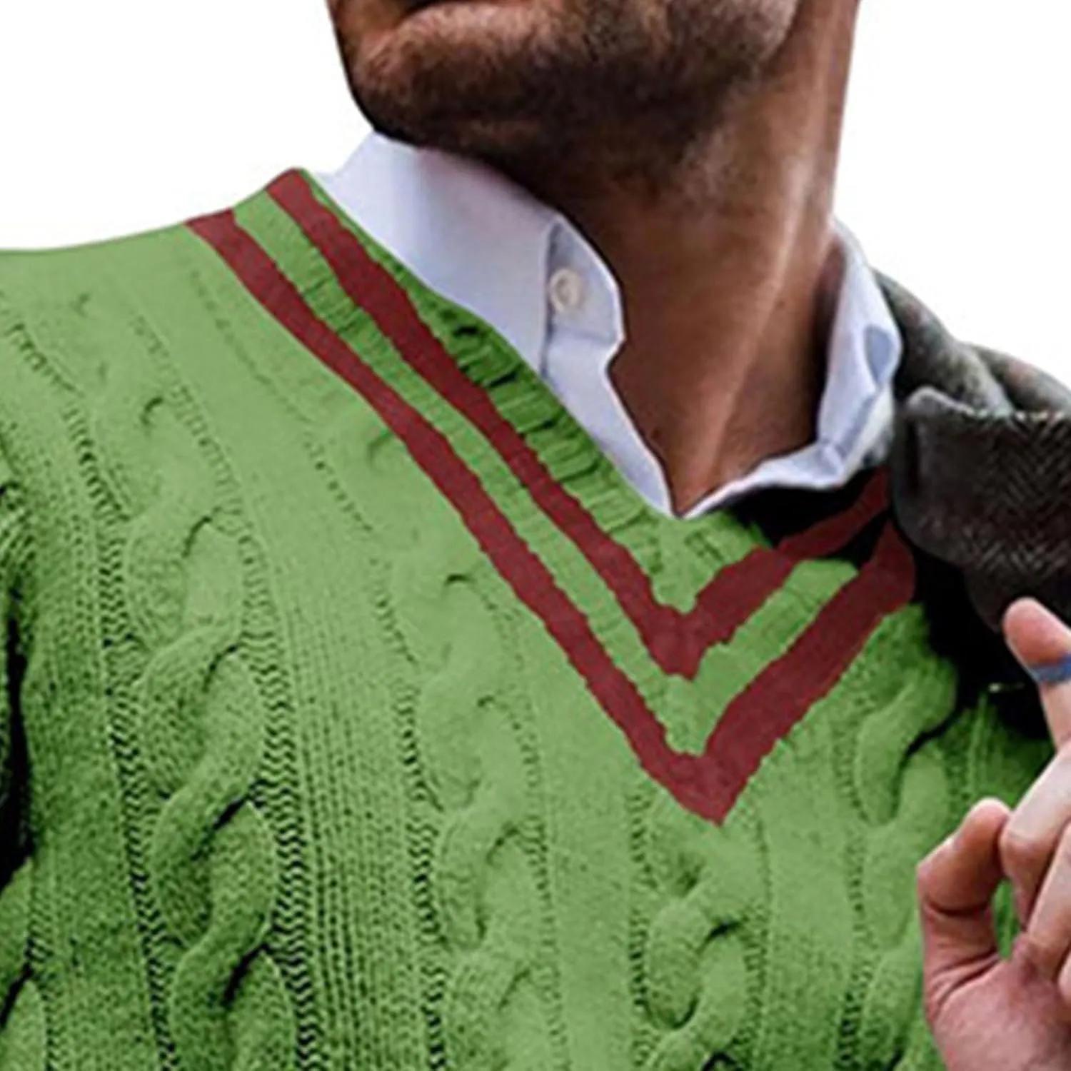 JEShifangjiusu Men'S Casual Slim Fit V-Neck Pullover Long Sleeve Knitted Pullover Sweaters Slim Fit Ribbed Knit Sweaters