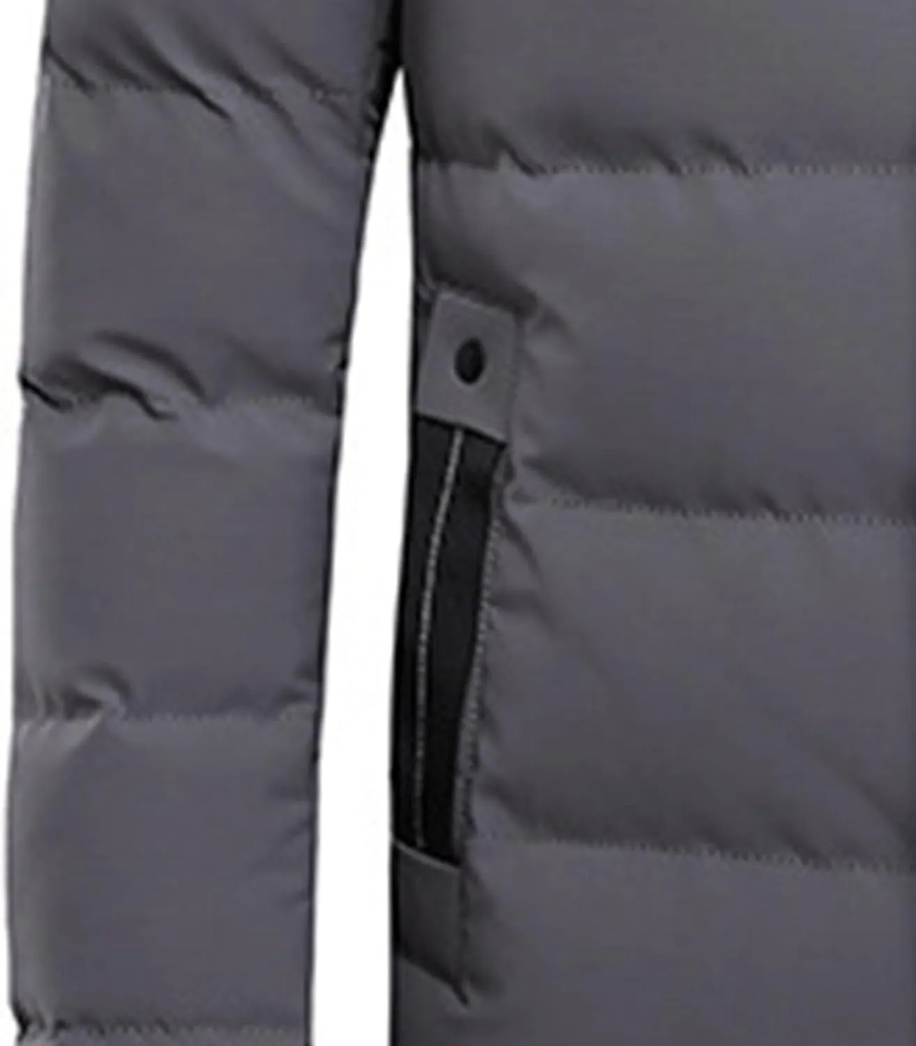 JEsilunmaMY Men's Mid Length Hooded Puffer Jacket Long Winter Coats Warm Padded Jacket Windproof Windbreaker Down Coats