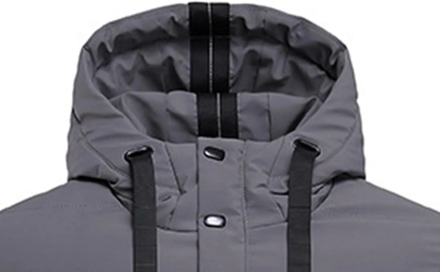 JEsilunmaMY Men's Mid Length Hooded Puffer Jacket Long Winter Coats Warm Padded Jacket Windproof Windbreaker Down Coats