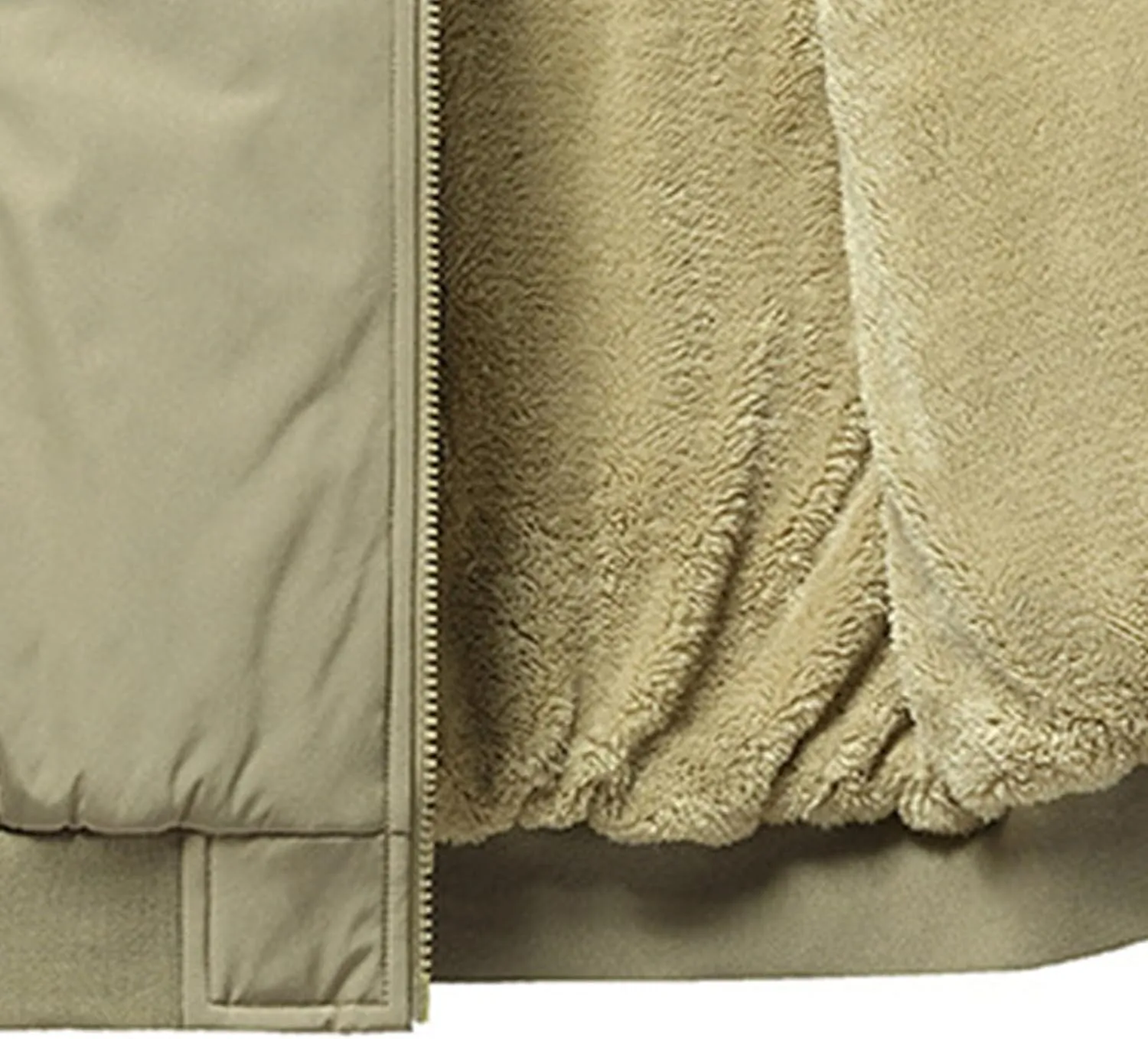 JEsilunmaMY Men's Thicken Fleece Lined Sherpa Jacket Full Zip Stand Collar Casual Bomber Jacket Windproof Warm Padded Coats