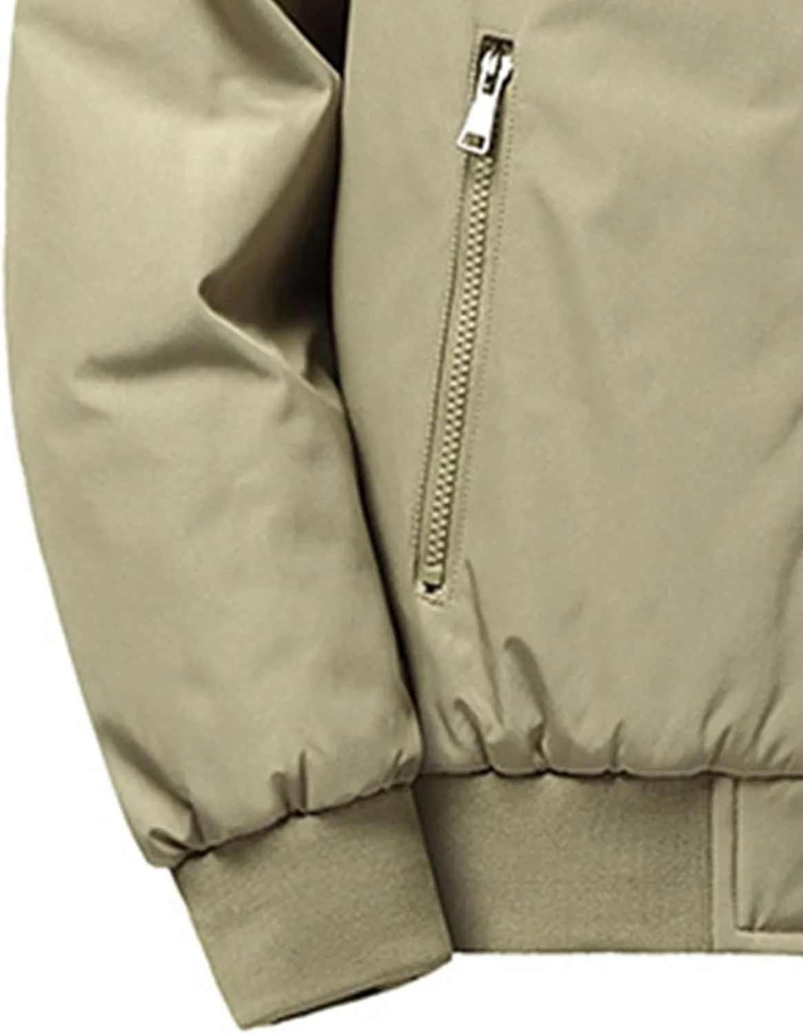 JEsilunmaMY Men's Thicken Fleece Lined Sherpa Jacket Full Zip Stand Collar Casual Bomber Jacket Windproof Warm Padded Coats