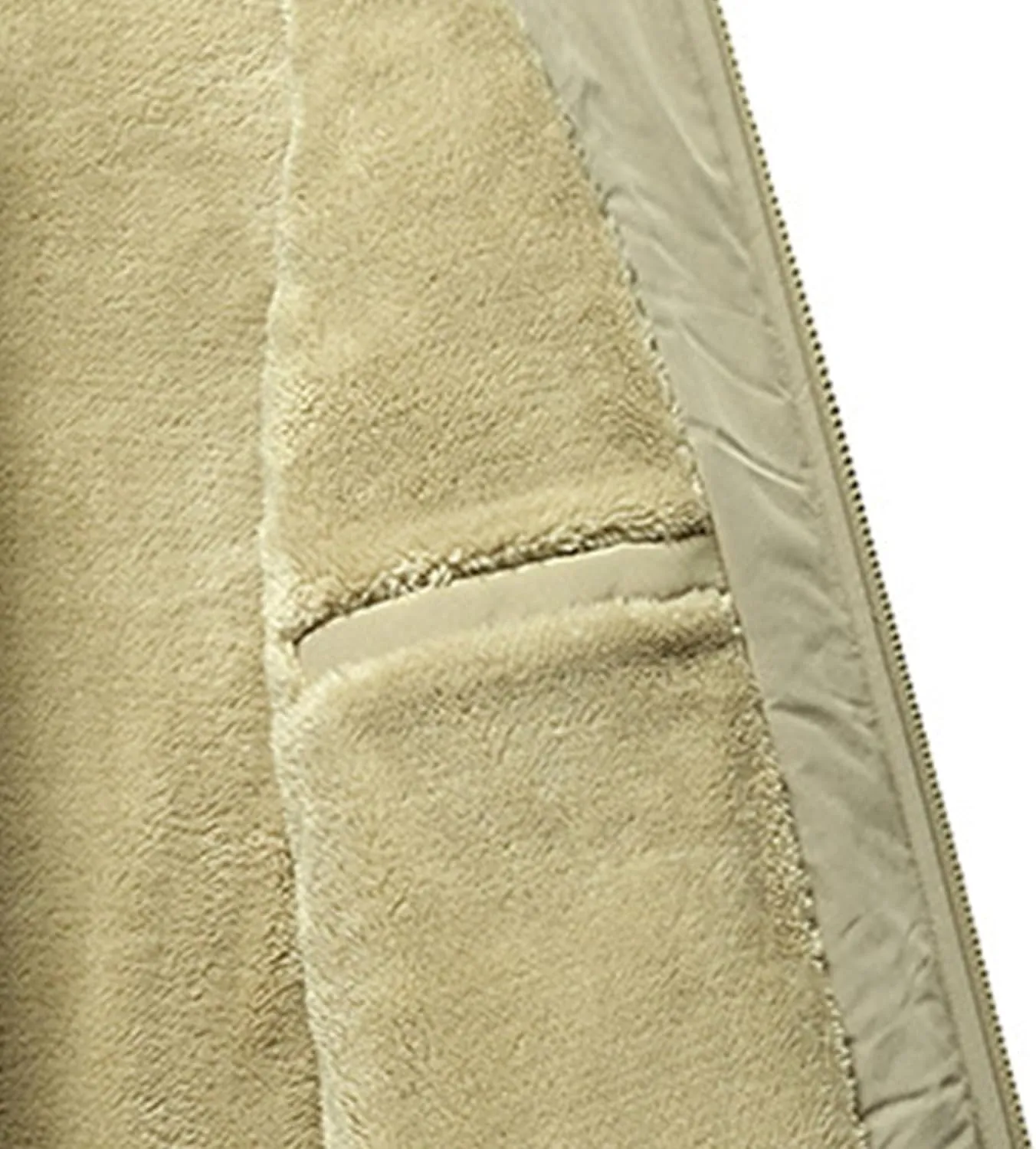 JEsilunmaMY Men's Thicken Fleece Lined Sherpa Jacket Full Zip Stand Collar Casual Bomber Jacket Windproof Warm Padded Coats