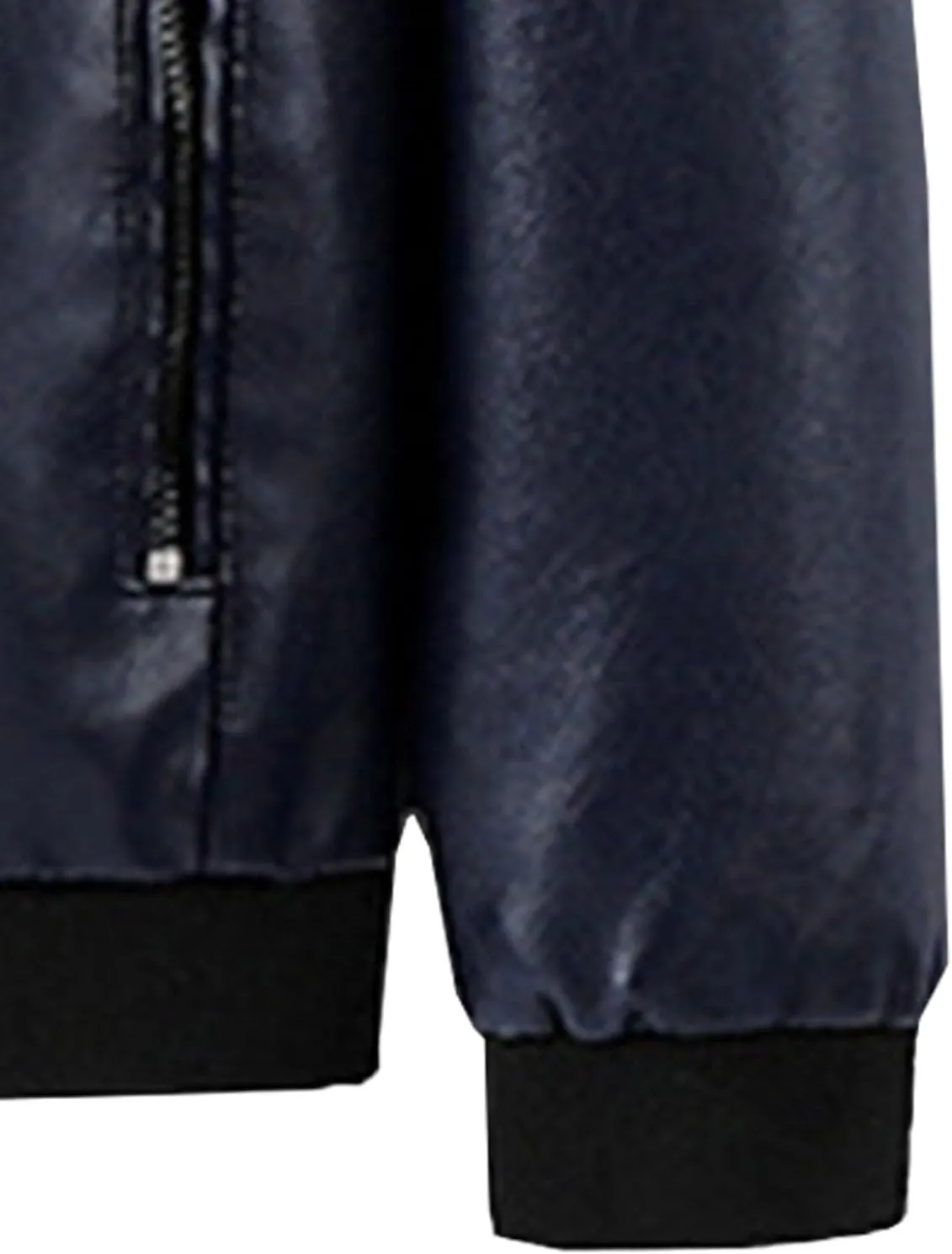JEsilunmaMY Men's Thicken Winter Leather Jacket Zip Up Mock Neck Motorcycle Bomber Jacket Stylish Cargo Moto Biker Coats