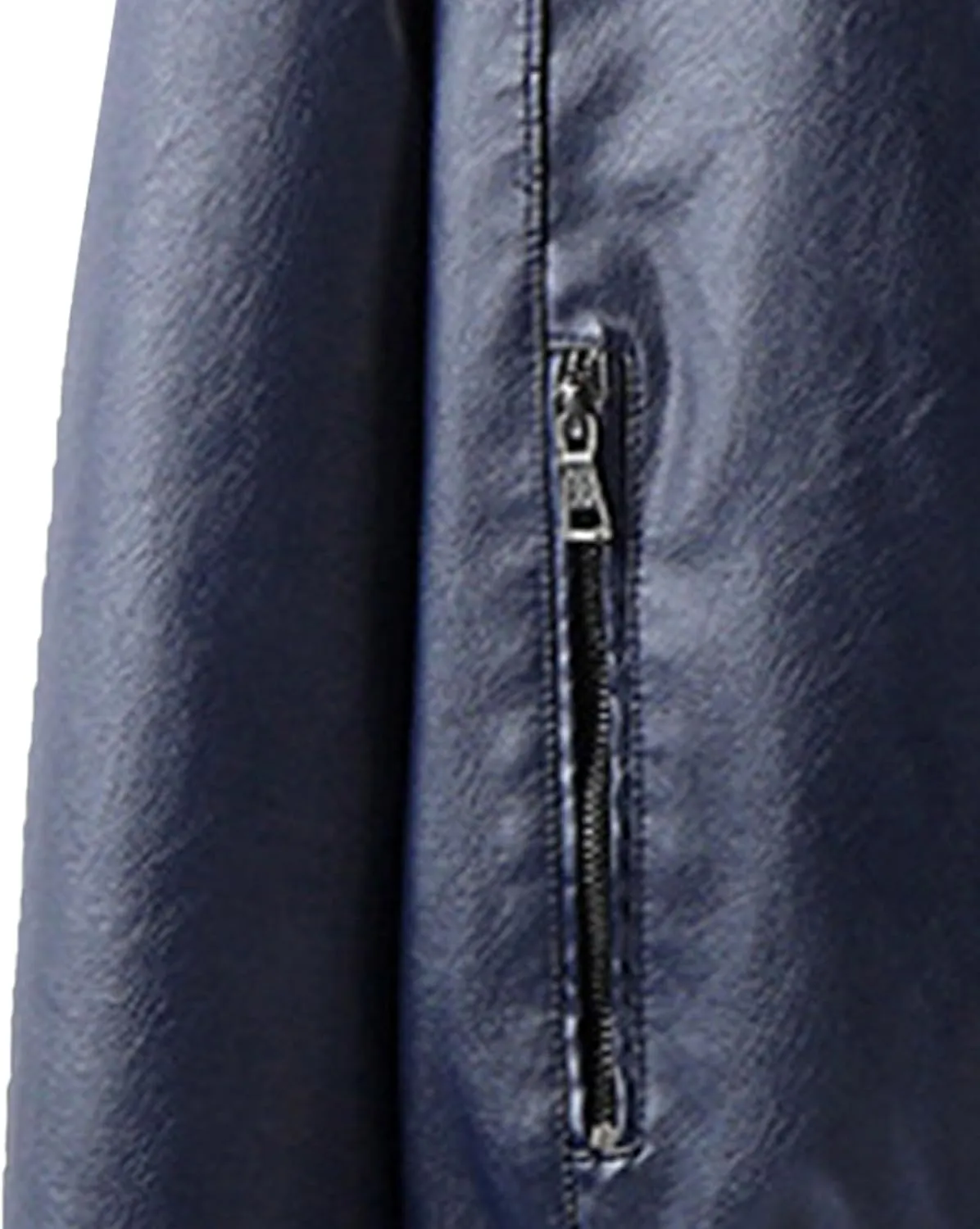JEsilunmaMY Men's Thicken Winter Leather Jacket Zip Up Mock Neck Motorcycle Bomber Jacket Stylish Cargo Moto Biker Coats