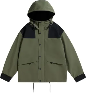 JEsilunmaMY Men's Windproof Winter Hooded Windbreaker Lightweight Outdoor Casual Sport Jacket Waterproof Bomber Jacket