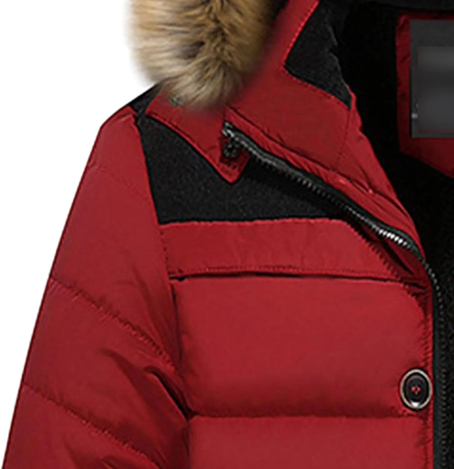 JEsilunmaMY Men's Winter Coats with Detachable Fur Hood Fleece Lined Parka Casual Puffer Jacket Thicken Windproof Down Coat