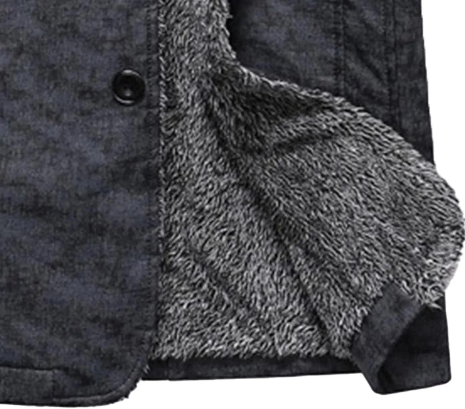 JEsilunmaMY Mens Winter Sherpa Lined Trench Coat Single Breasted Wool Blend Military Peacoat Stylish Windproof Leather Jacket