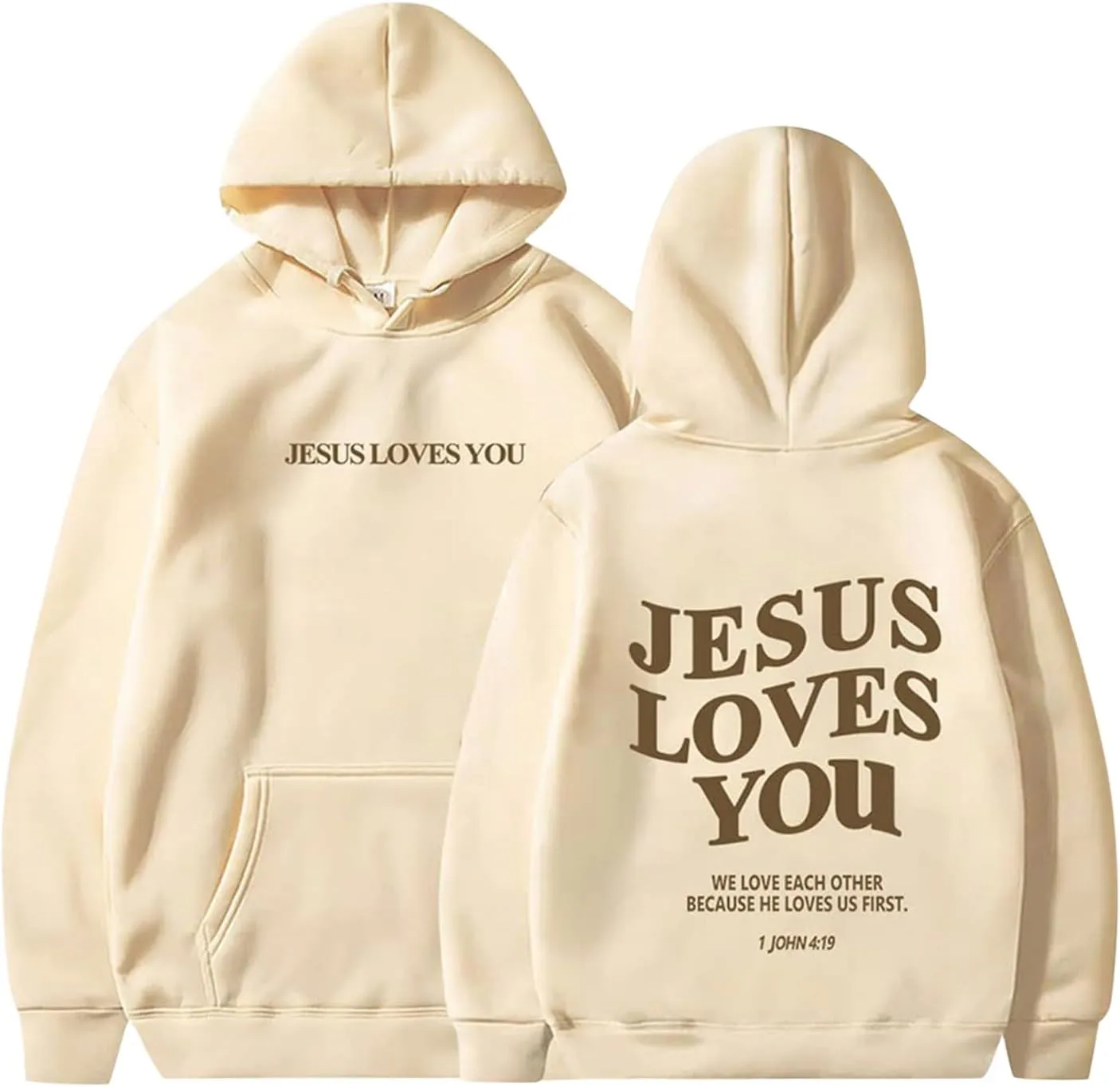 Jesus Loves You Hoodie Christian Jesus Saves Faith Sweatshirt Man Woman Pullover Tops Streetwear Gift Y2K Clothes
