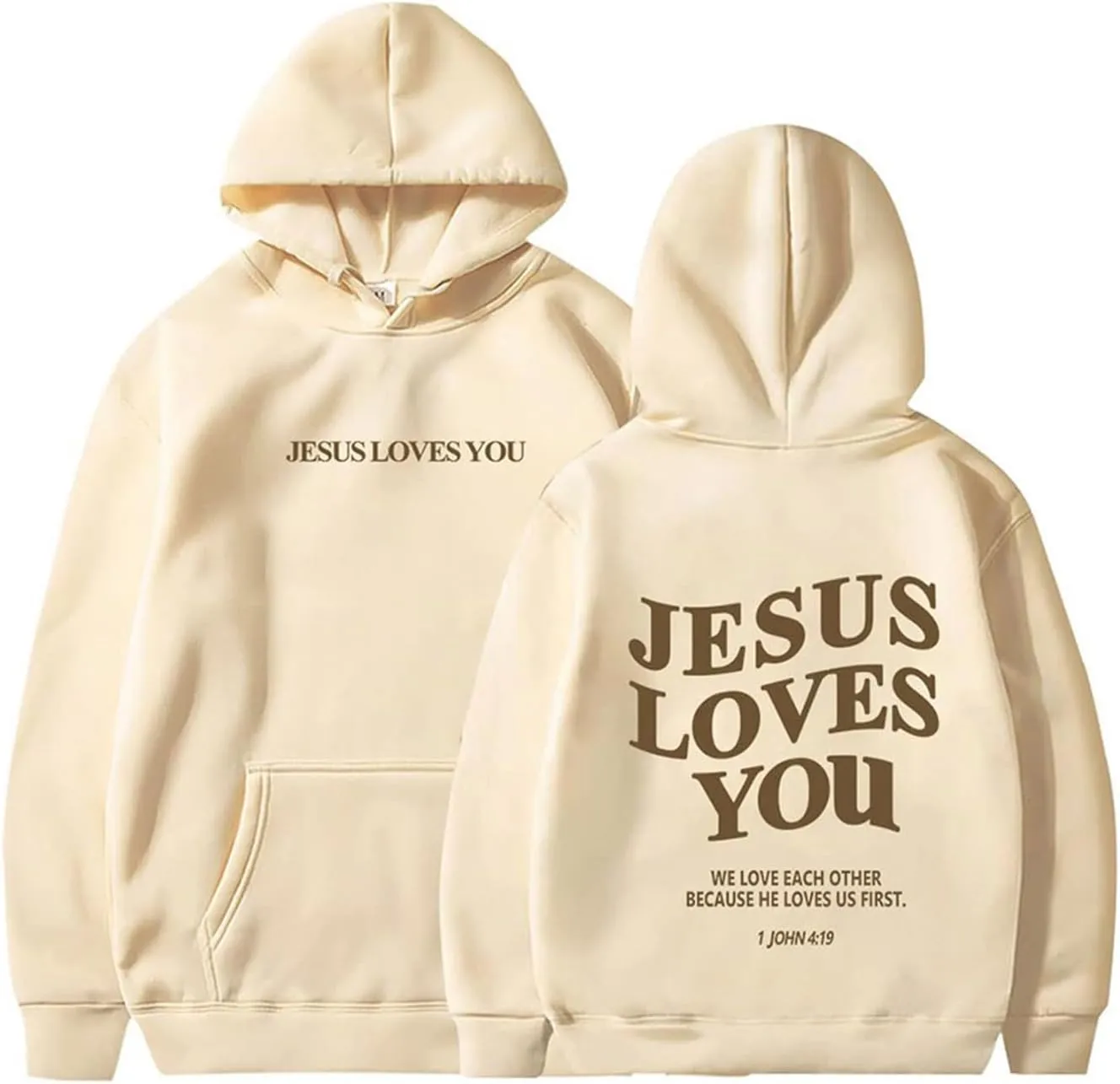 Jesus Loves You Hoodie Christian Jesus Saves Faith Sweatshirt Man Woman Pullover Tops Streetwear Gift Y2K Clothes