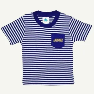 JMU Children's Striped Pocket Short Sleeve Tee