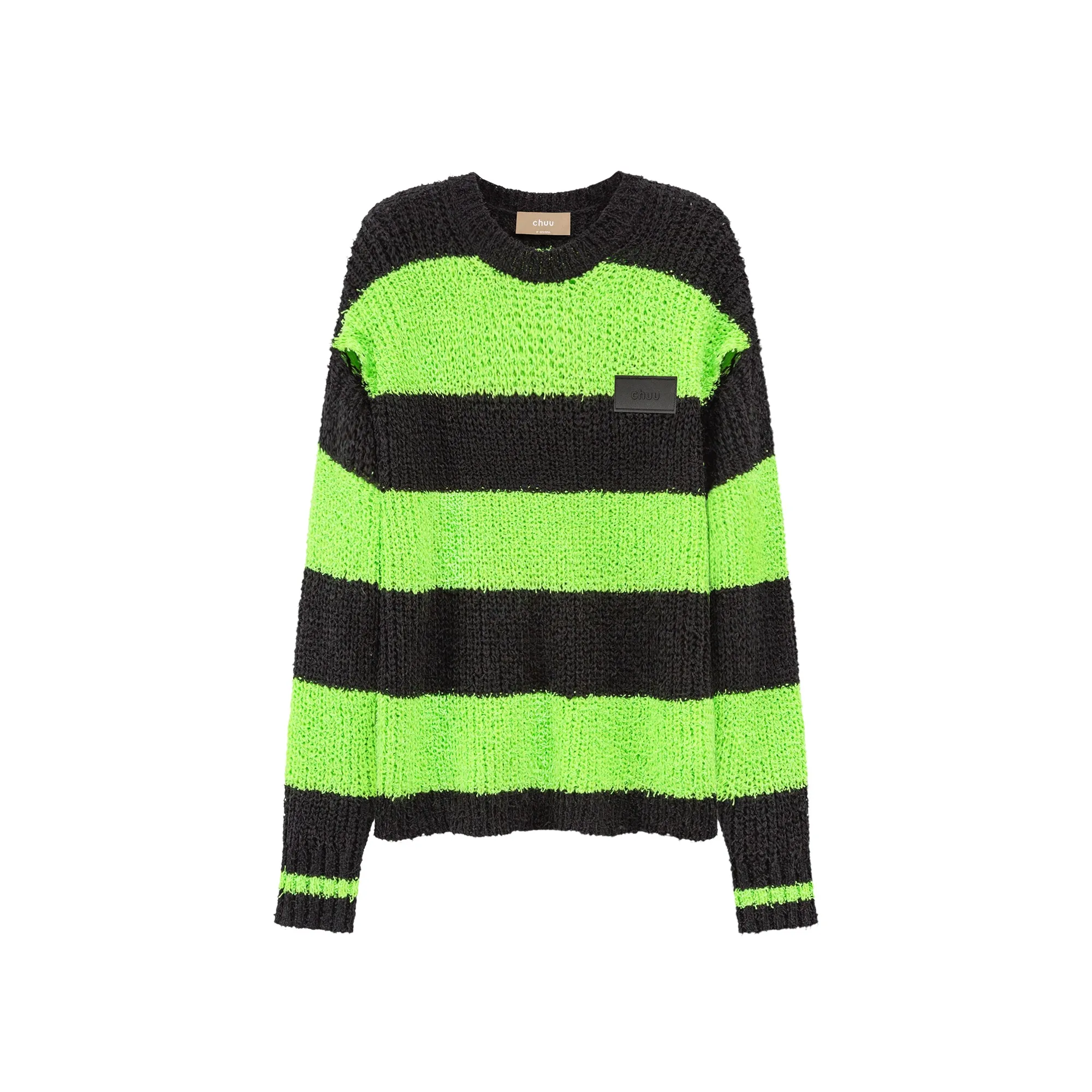 Jolly Slit Stripe Loose Fit Knit Top