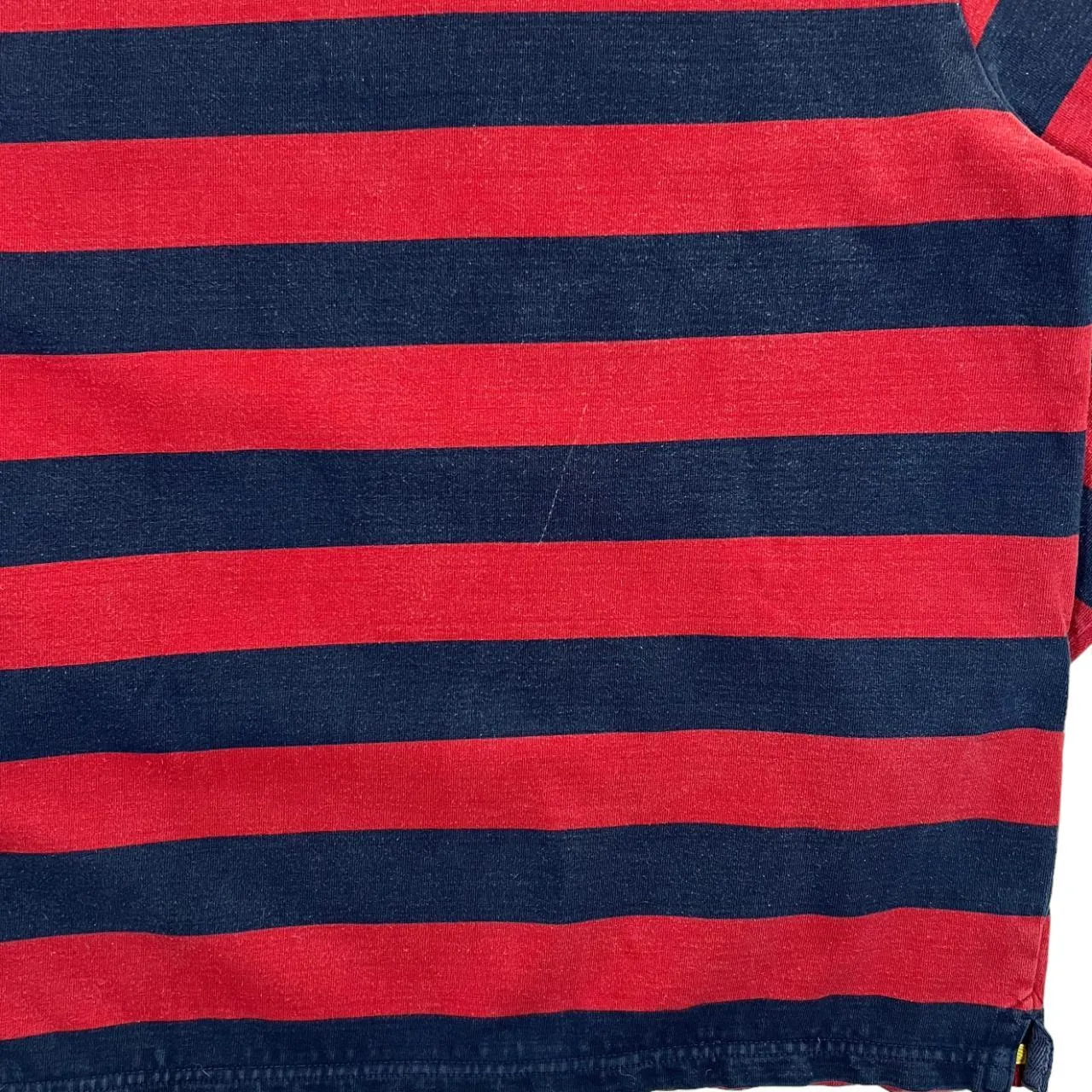 JOULES RUGBY Colour Block Striped Mini Logo Long Sleeve Rugby Polo Shirt