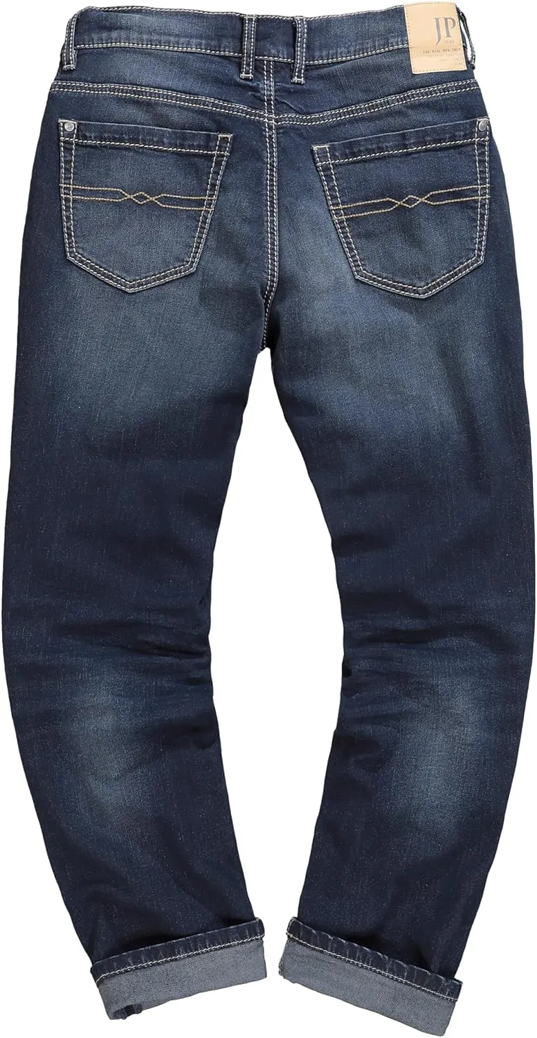 JP 1880 Menswear Big & Tall Plus Size L-8XL Super Stretch Used Look 5 Pocket Straight Fit Denim Jeans 711564