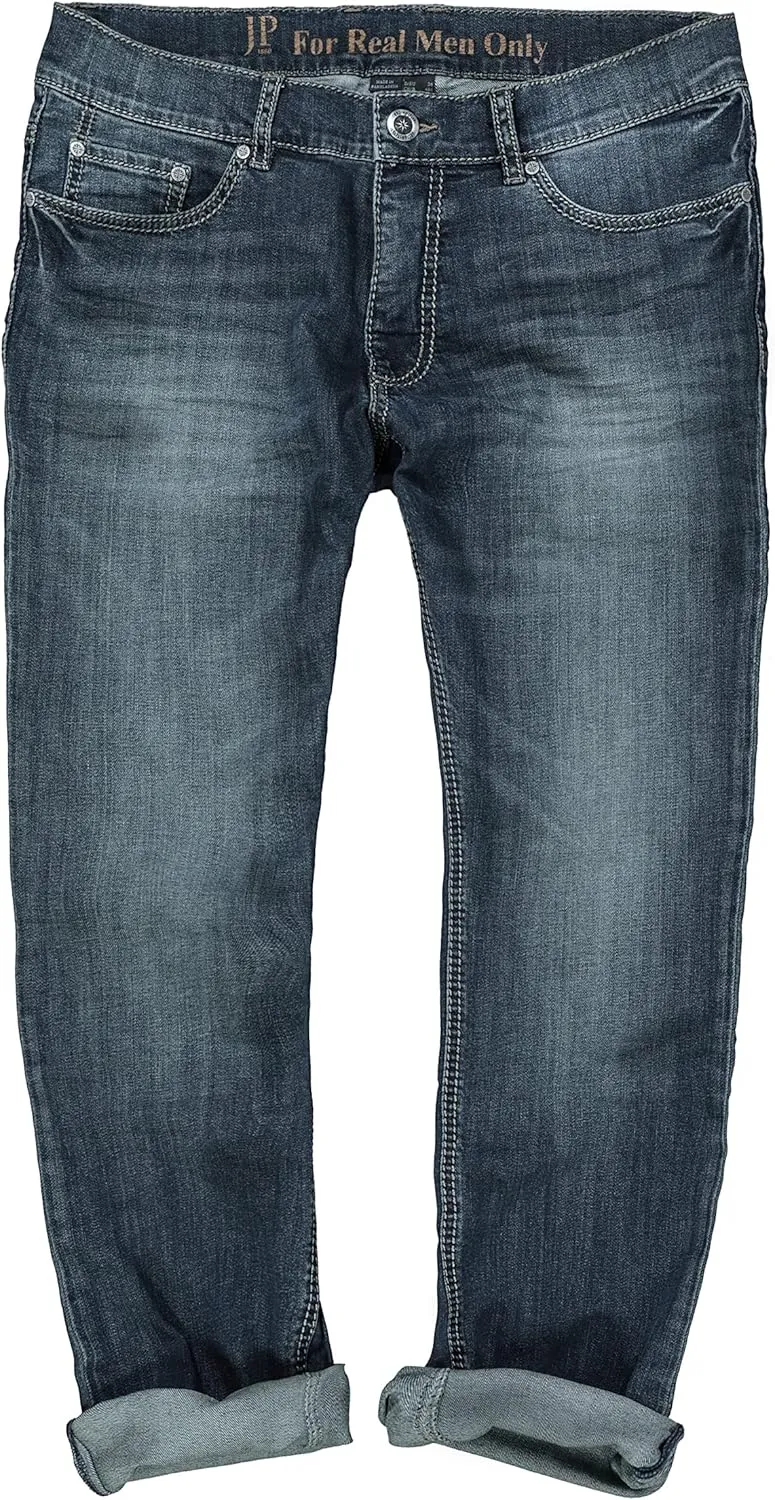 JP 1880 Menswear Big & Tall Plus Size L-8XL Super Stretch Used Look 5 Pocket Straight Fit Denim Jeans 711564