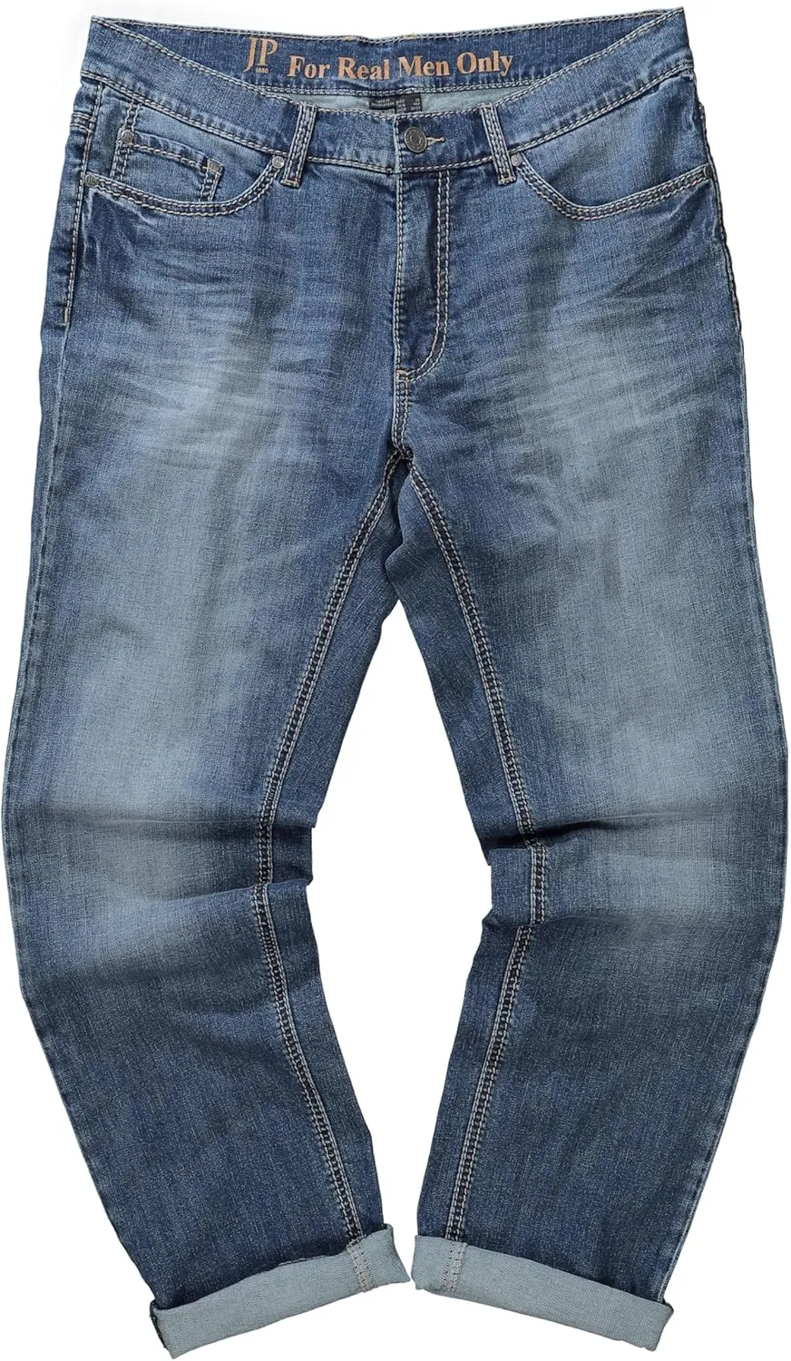 JP 1880 Menswear Big & Tall Plus Size L-8XL Super Stretch Used Look 5 Pocket Straight Fit Denim Jeans 711564