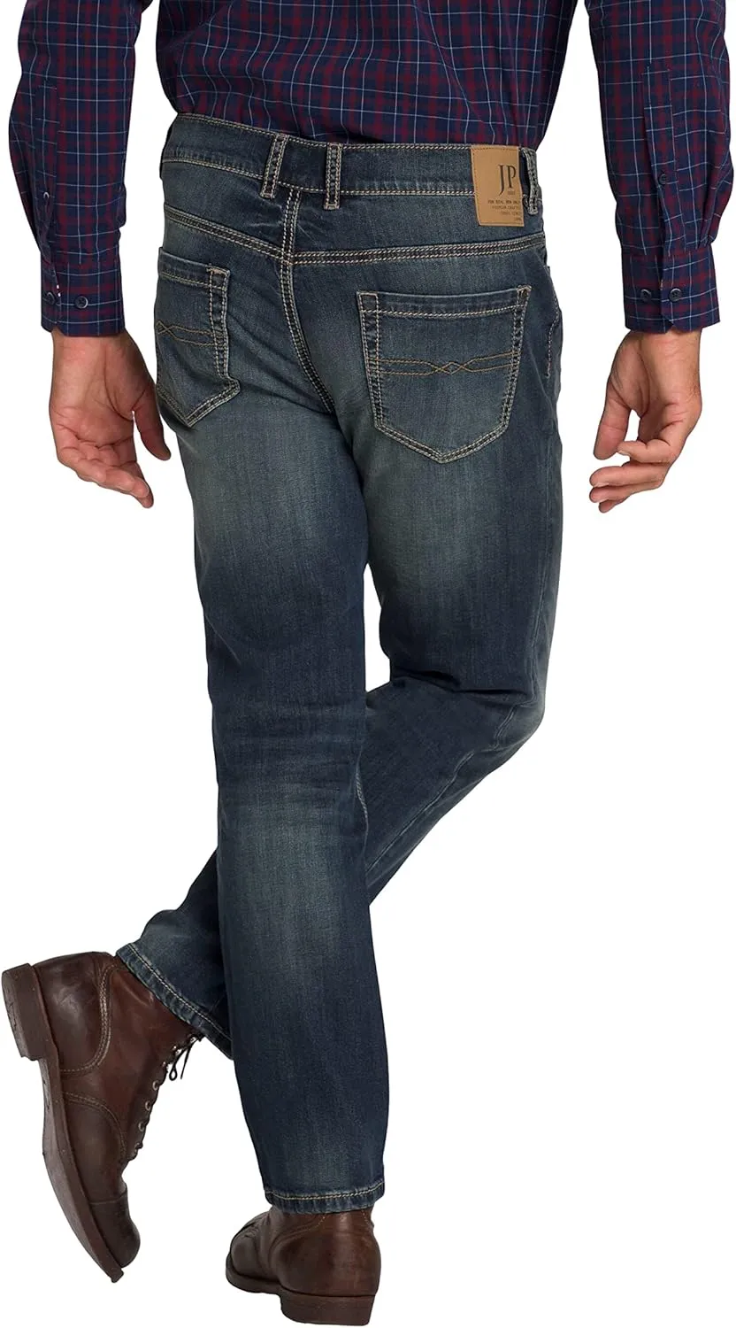 JP 1880 Menswear Big & Tall Plus Size L-8XL Super Stretch Used Look 5 Pocket Straight Fit Denim Jeans 711564
