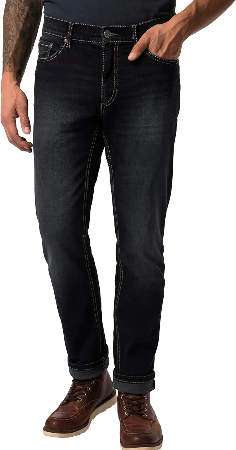 JP 1880 Menswear Big & Tall Plus Size L-8XL Super Stretch Used Look 5 Pocket Straight Fit Denim Jeans 711564