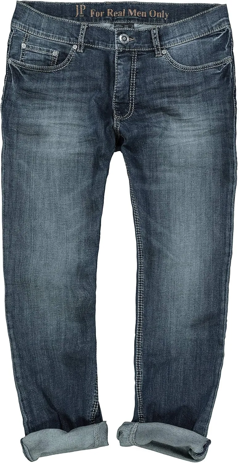 JP 1880 Menswear Big & Tall Plus Size L-8XL Super Stretch Used Look 5 Pocket Straight Fit Denim Jeans 711564