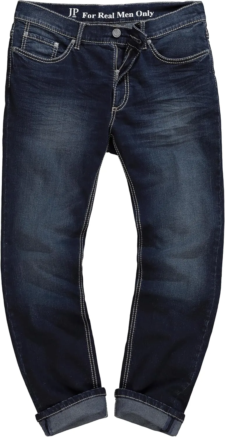JP 1880 Menswear Big & Tall Plus Size L-8XL Super Stretch Used Look 5 Pocket Straight Fit Denim Jeans 711564