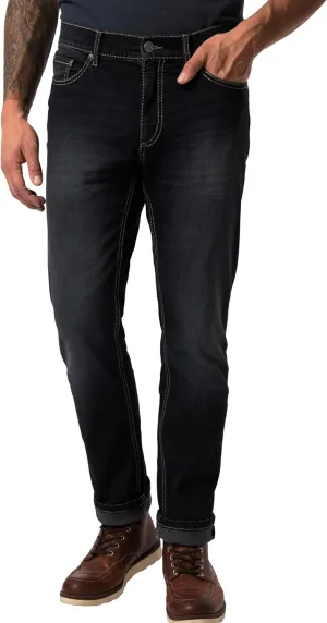 JP 1880 Menswear Big & Tall Plus Size L-8XL Super Stretch Used Look 5 Pocket Straight Fit Denim Jeans 711564