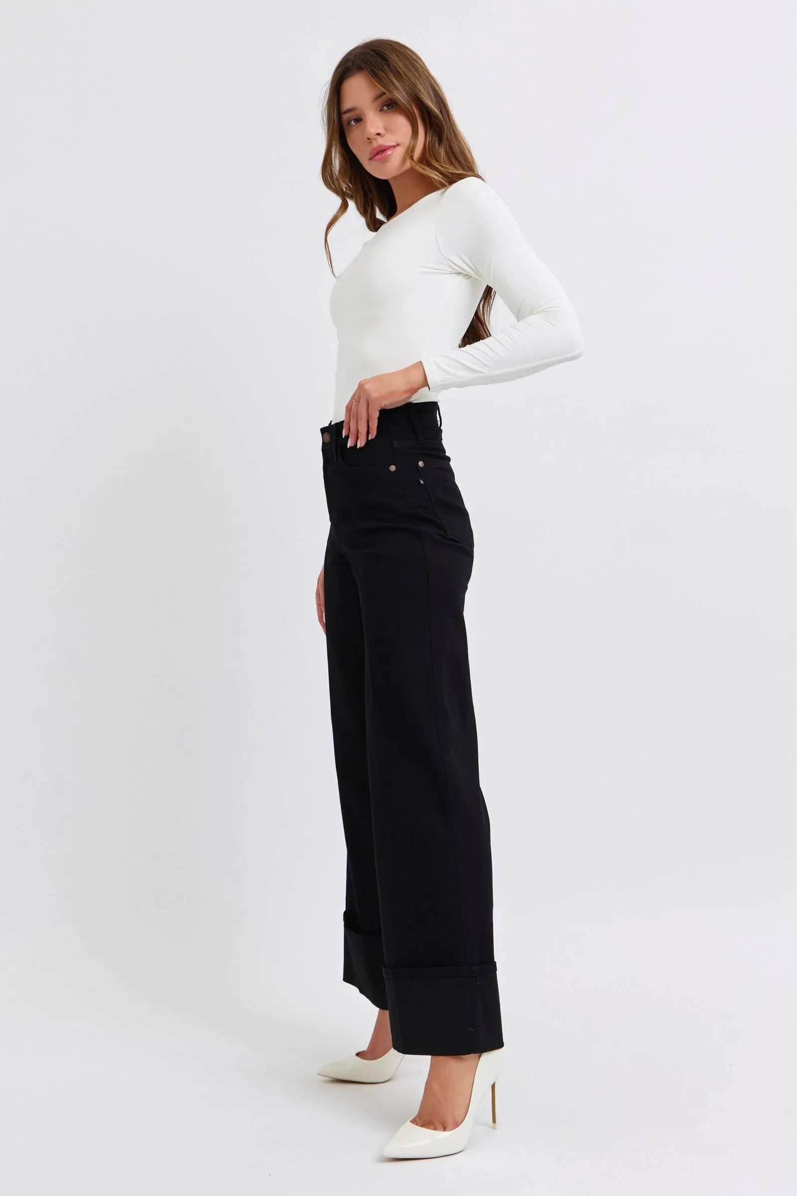 Judy Blue HW Retro Wide Leg w/ Cuff