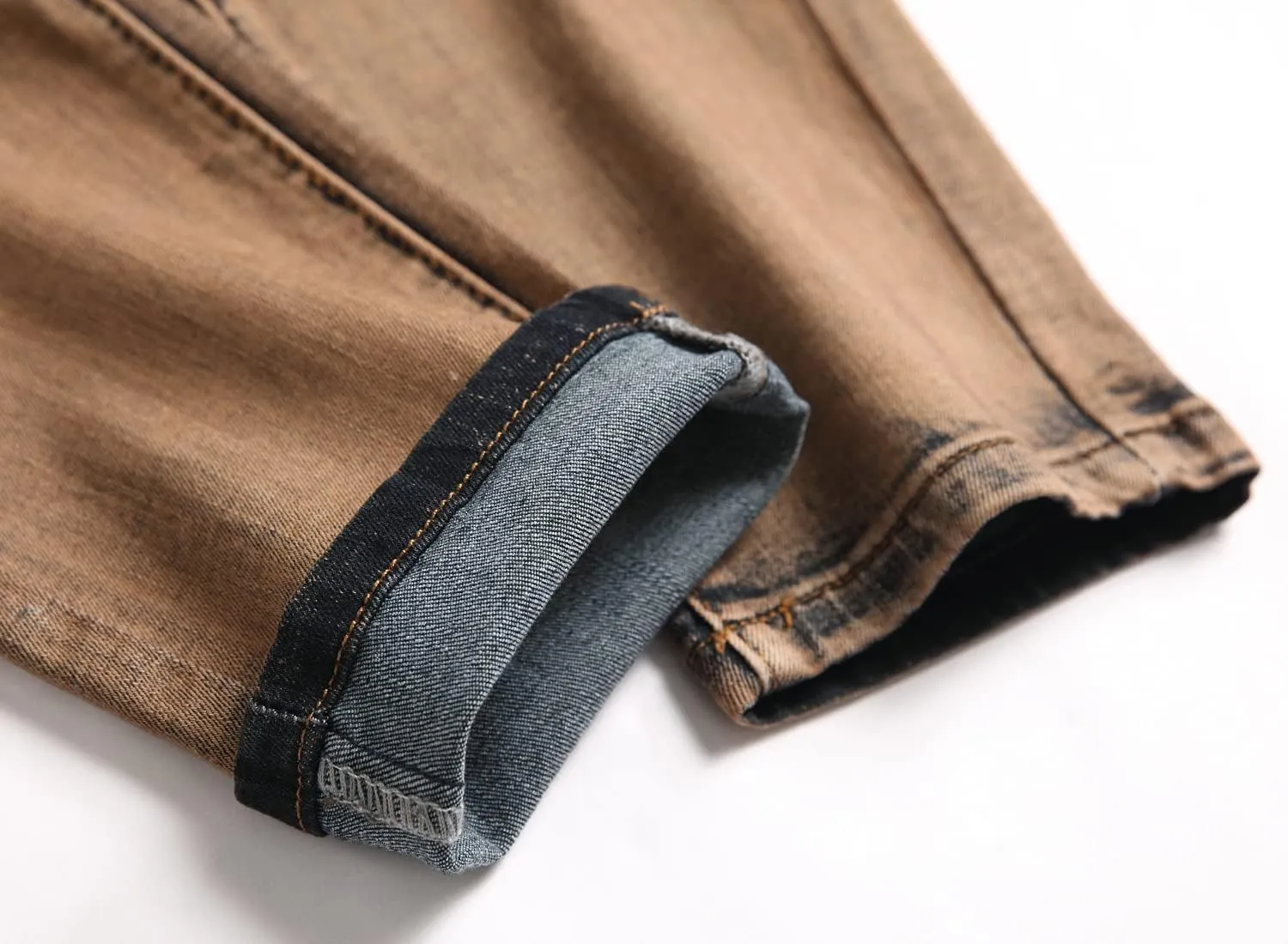 JUNBAOSS Men's Slim Fit Stretch Jeans Ripped Skinny Jeans for Men, Distressed Straight Leg Fashion Comfort Flex Waist Pants