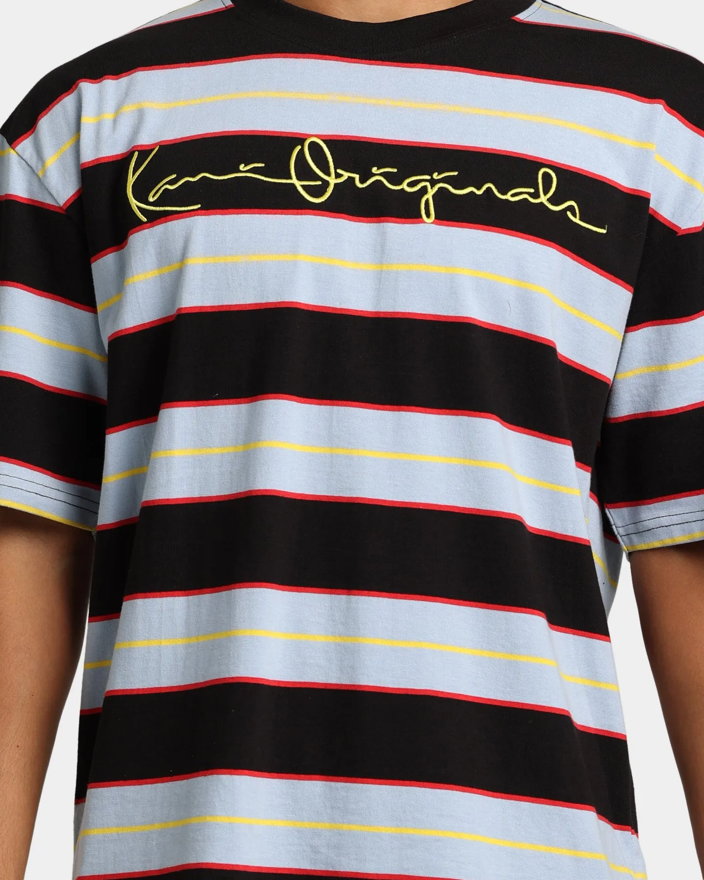 Karl Kani Originals Stripe T-Shirt Light Blue