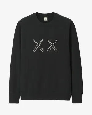 KAWS X UNIQLO X SESAME STREET XX BLACK CREWNECK