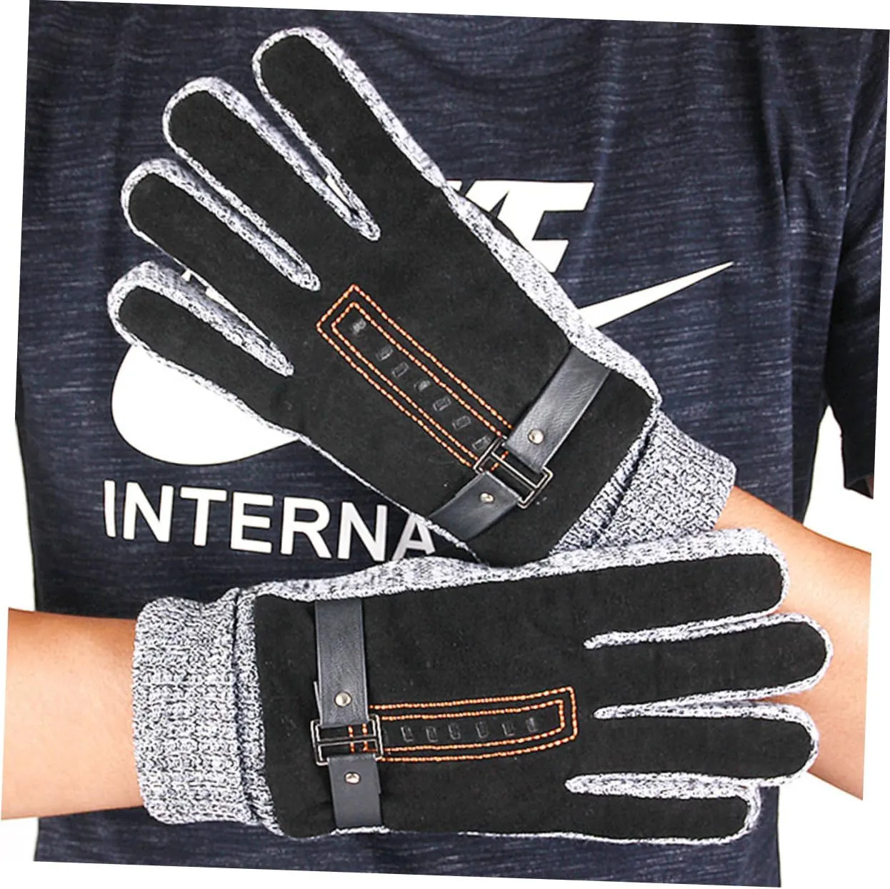 KESYOO Leather Gloves Ski Gloves Warm Gloves for Men Mittens Men Gloves Men's Gloves Winter Gloves Mens Gloves