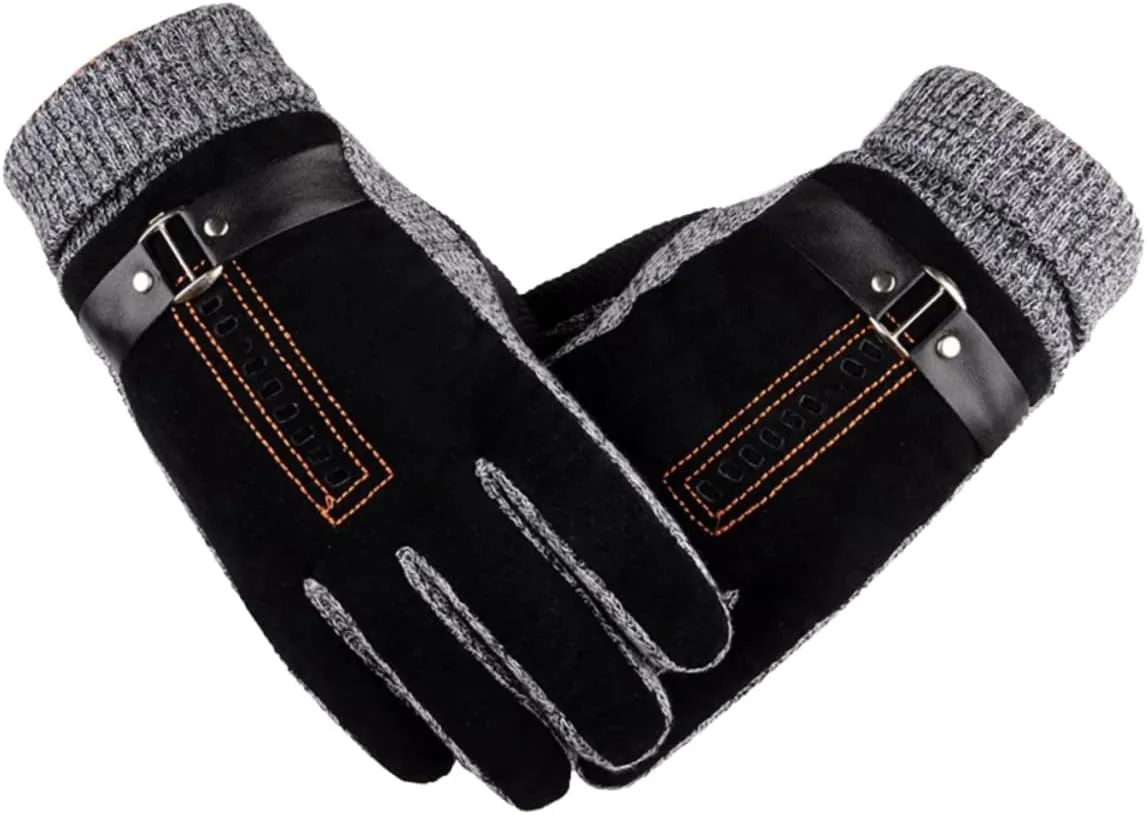 KESYOO Leather Gloves Ski Gloves Warm Gloves for Men Mittens Men Gloves Men's Gloves Winter Gloves Mens Gloves