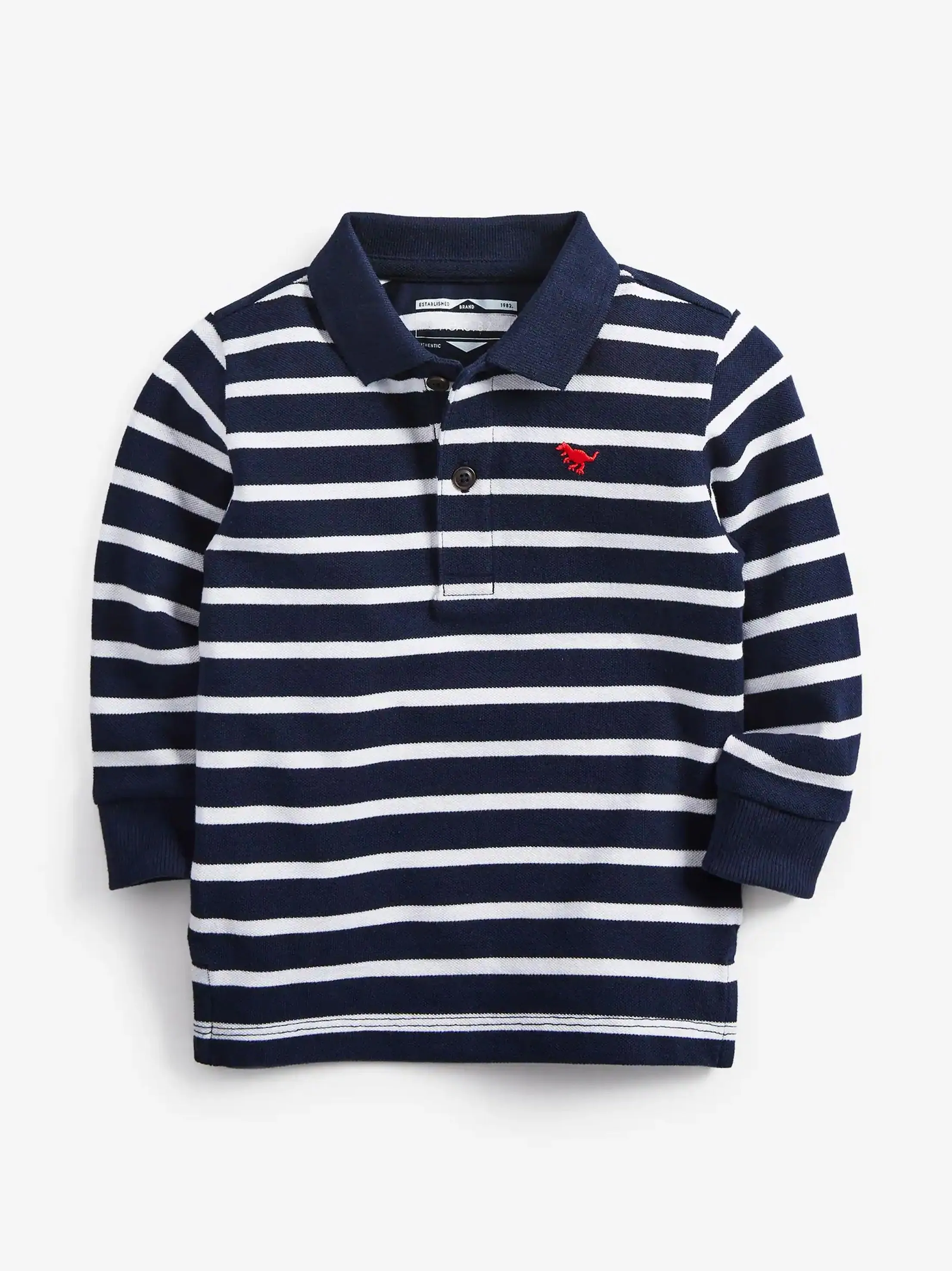 Kids Boy's Striped Polo Top,Navy