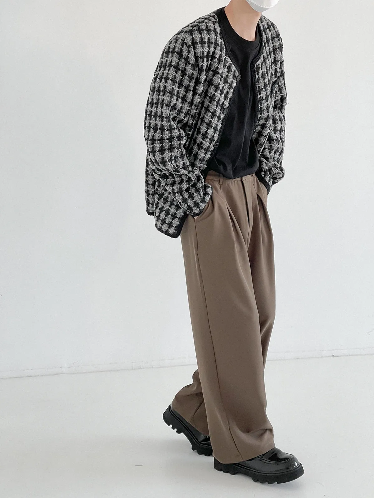 [Korean Style] 2 Colors Wide Straight Trousers