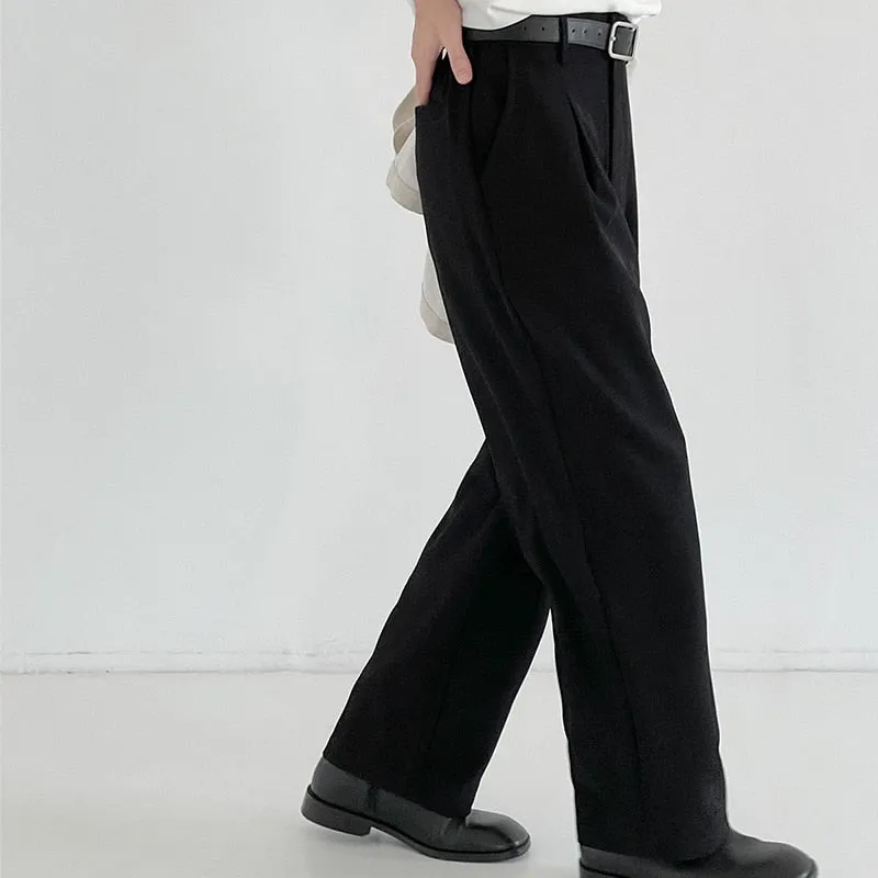 [Korean Style] 2 Colors Wide Straight Trousers