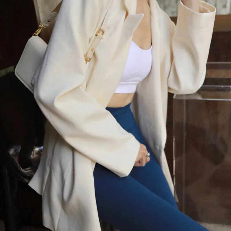 [Korean Style] Alicia Oversized Beige Blazer