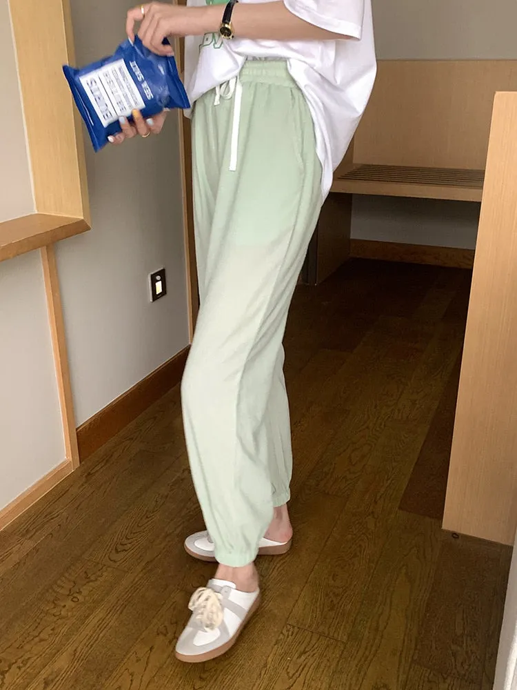 [Korean Style] Candy Color Summer Drawstring Sweatpants