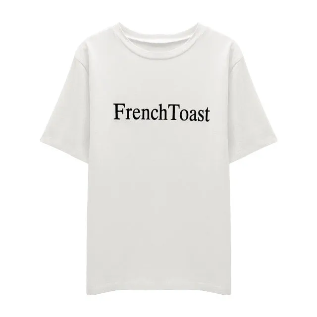 [Korean Style] French Toast Printing Graphic Cotton T-shirt