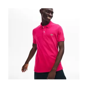 Lacoste Men's Slim fit Petit Pique Polo Shirt Fairground Pink PH4012 3DH